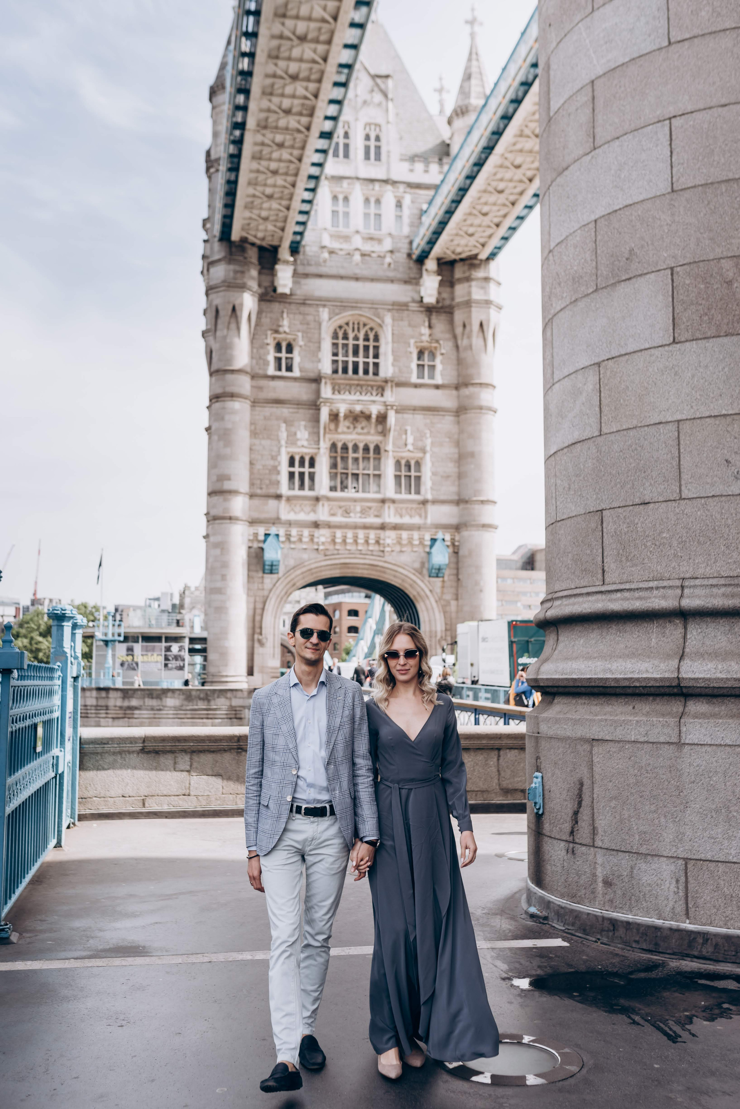 Engagement session by Tower Bridge. London portrait and family photographer