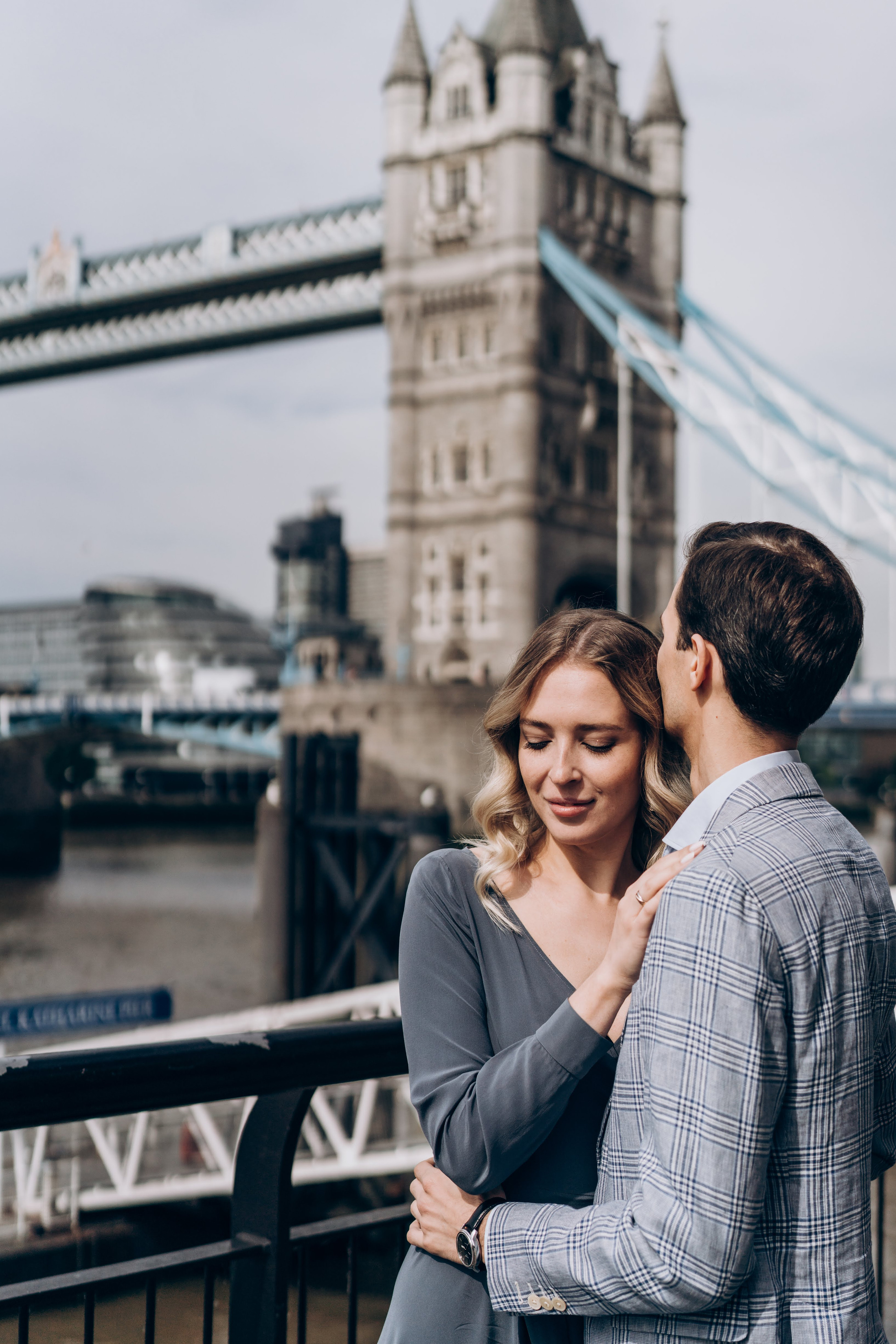 Engagement session by Tower Bridge. London portrait and family photographer