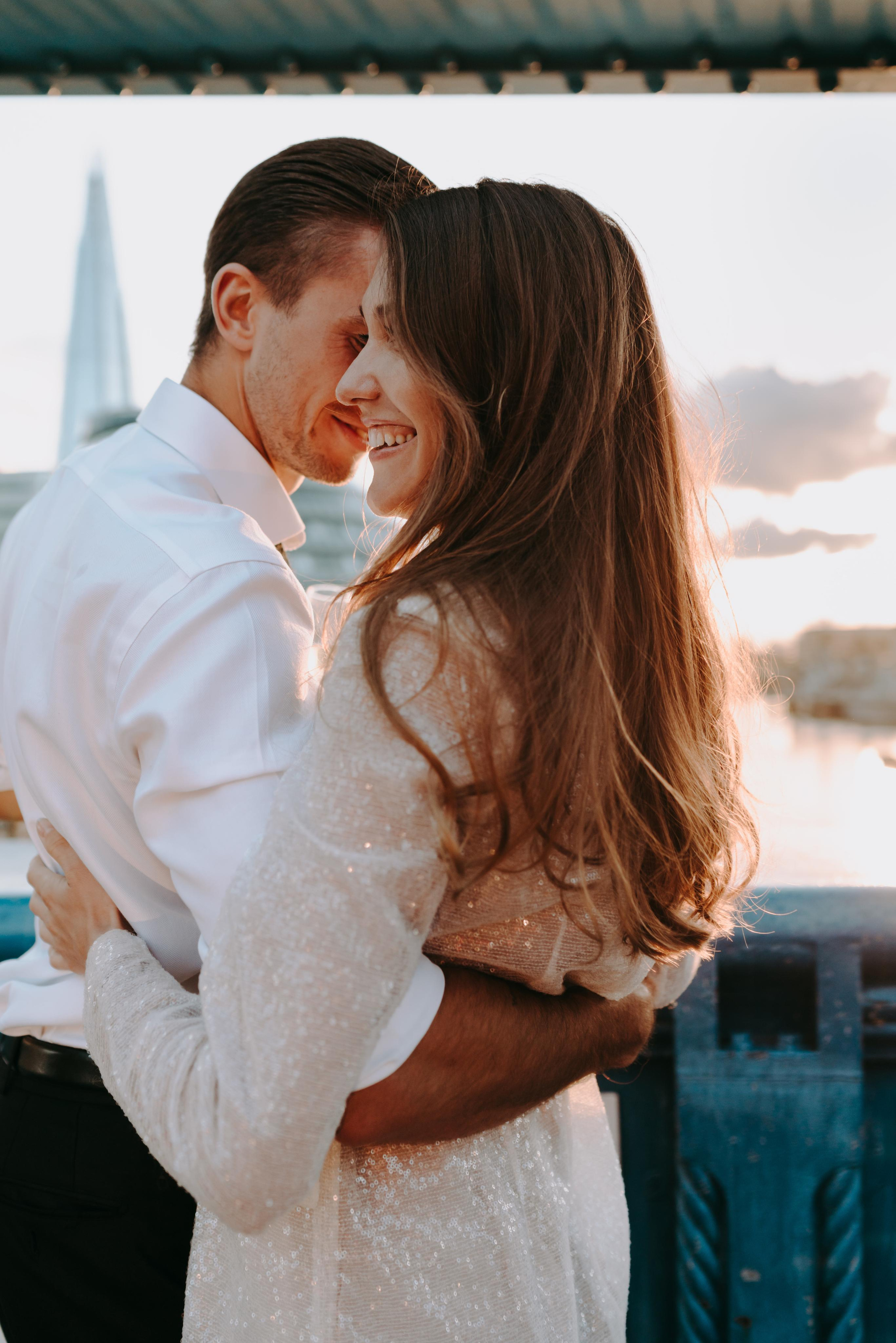 Pre wedding session by Tower Bridge. London portrait and family photographer