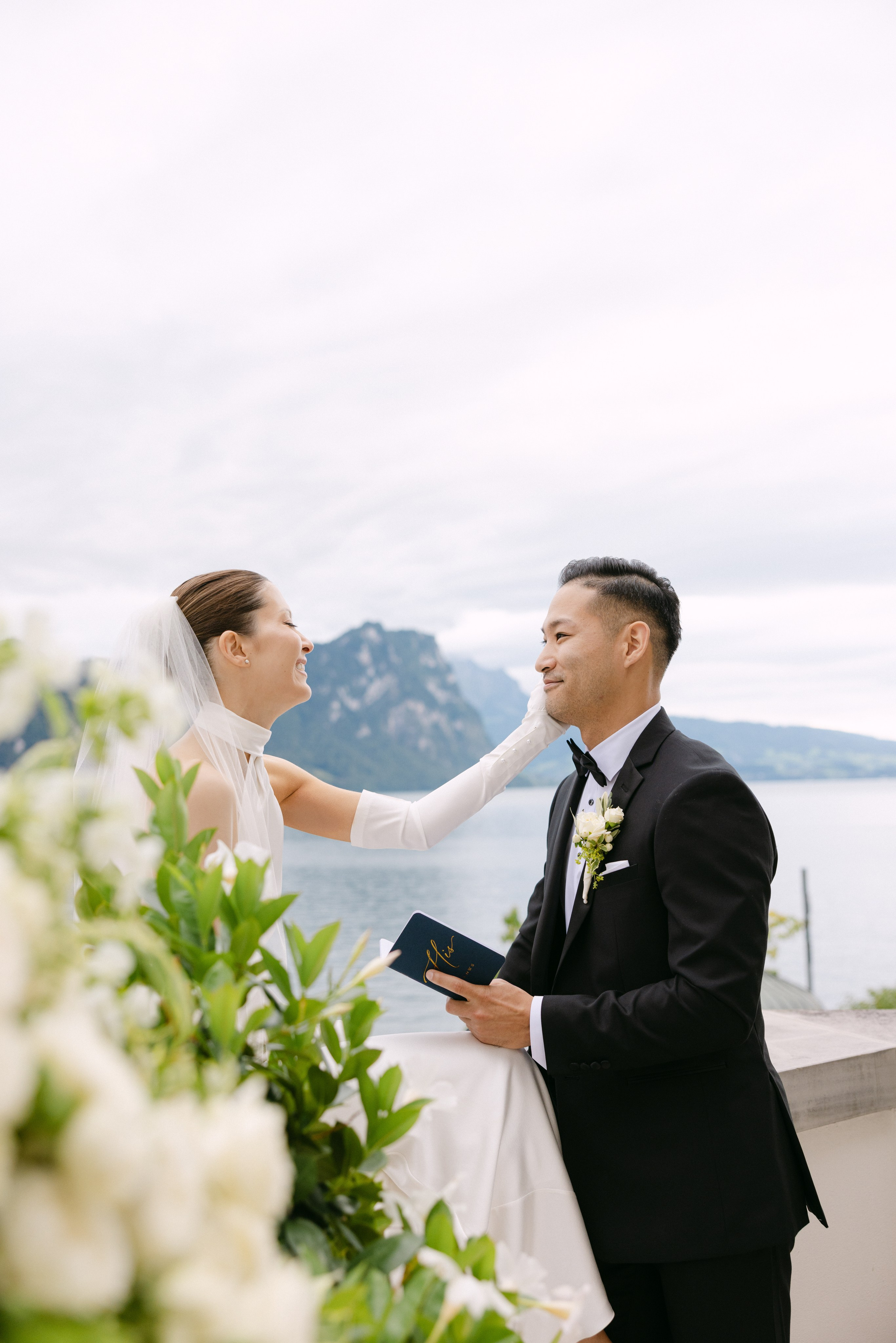Intimate wedding at Parkhotel Vitznau on Lake Lucerne. Wedding and Family Photographer Switzerland and Italy. Valeria Diaz