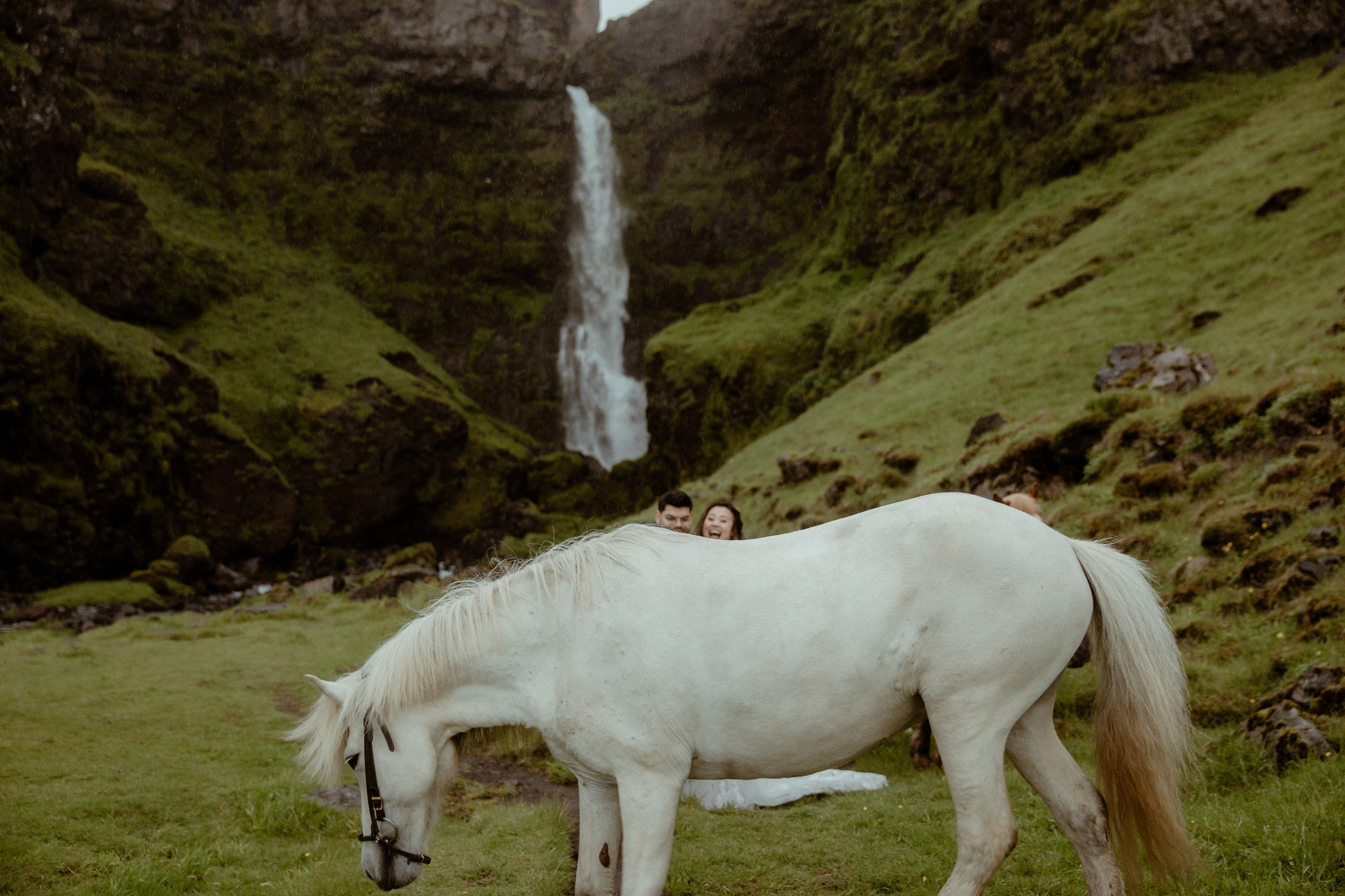 Elopement at Kvernufoss Waterfall. Iceland elopement photo and video | Nikolaichik Photo