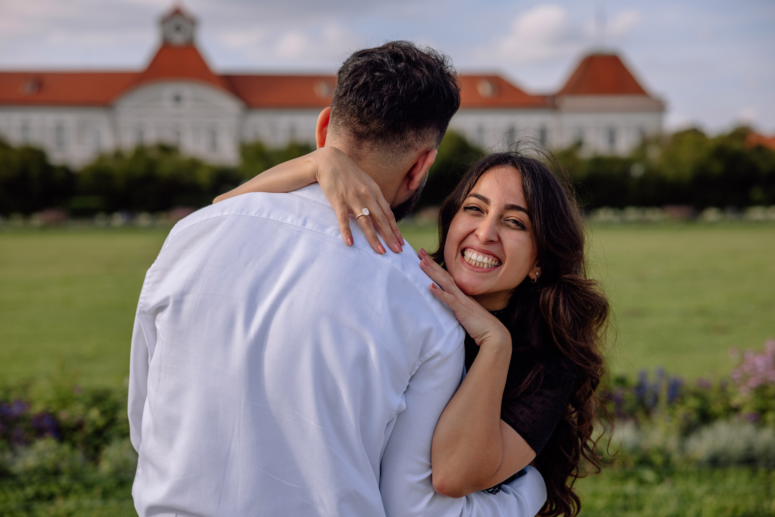 Antrag am Schloss Nymphenburg. Hochzeitsfotograf München Taufe Familienfotograf Tanja Mauke