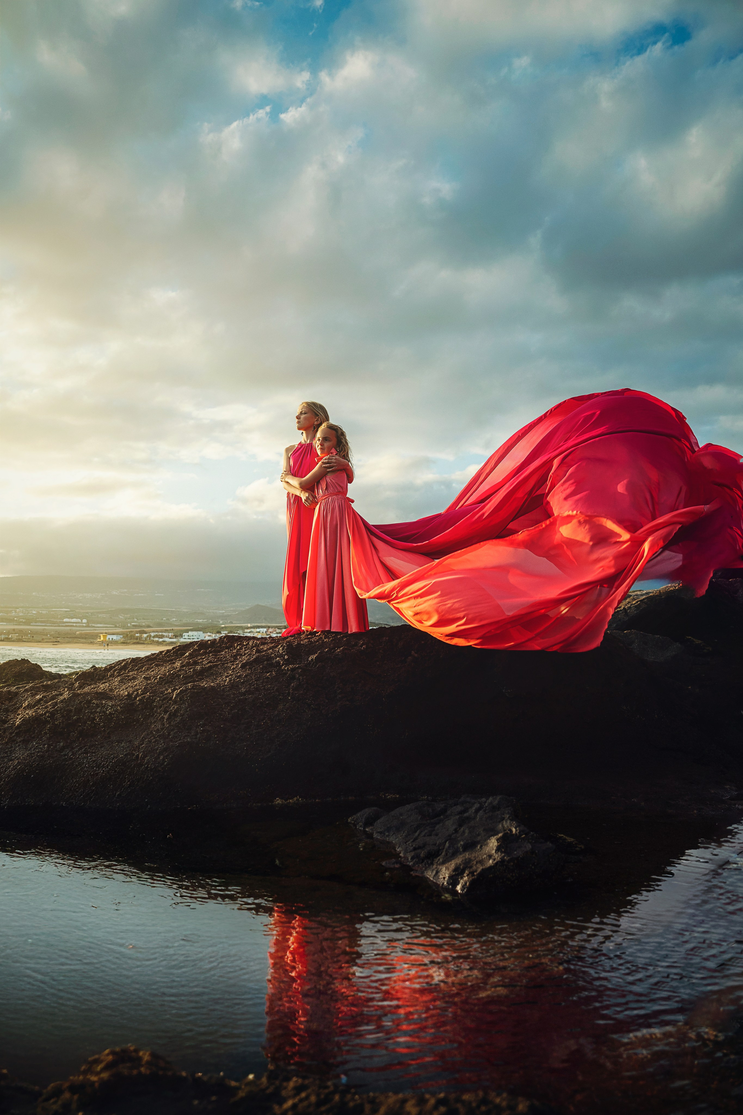 Платье коралл для девочки 20€. Профессиональный фотограф на Тенерифе