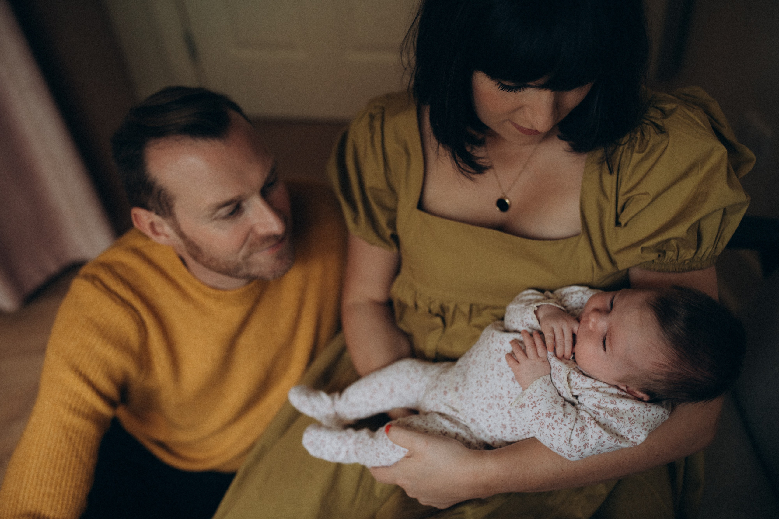 family in Dublin home with their baby