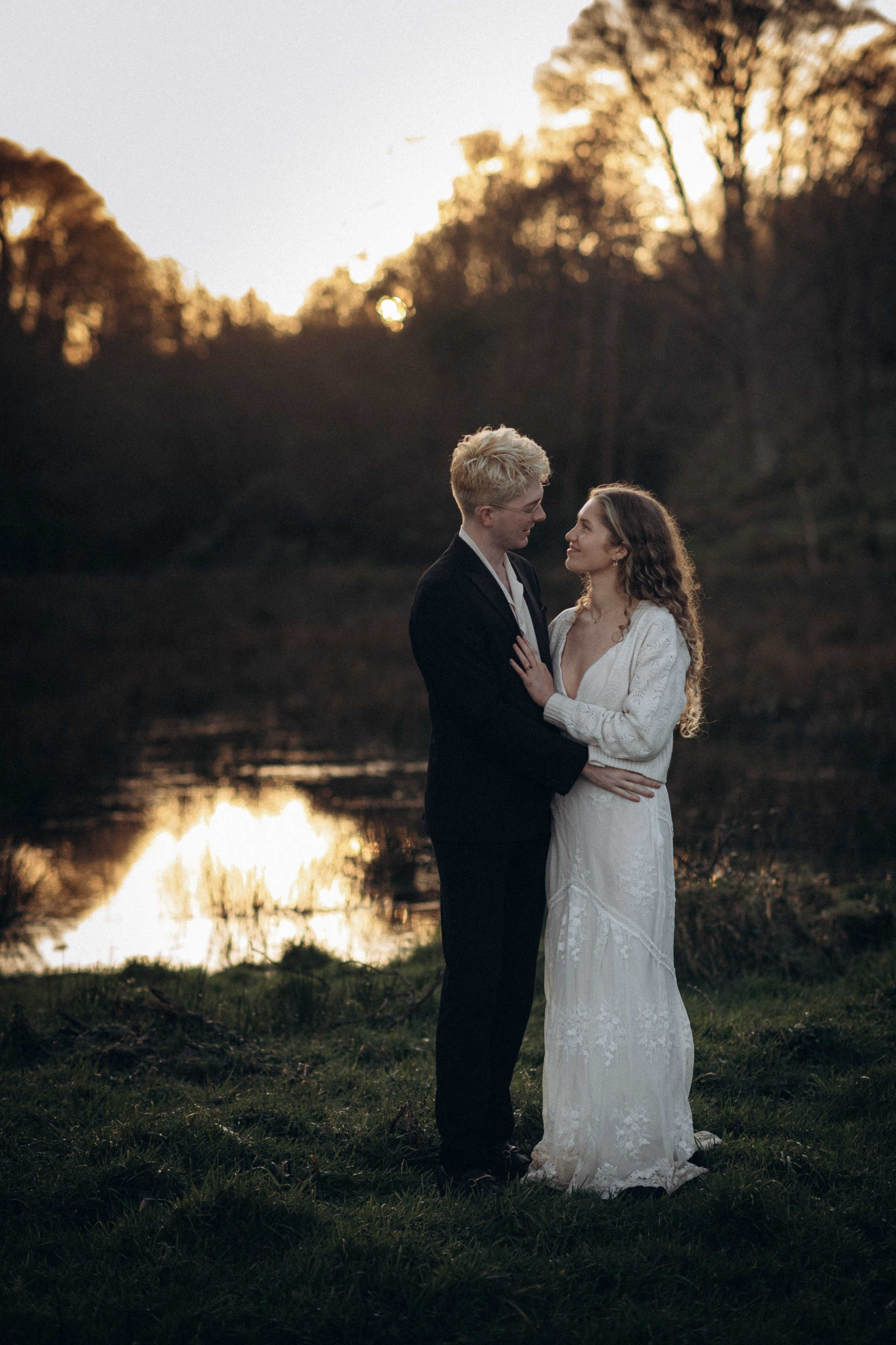 pre wedding portrait of young couple