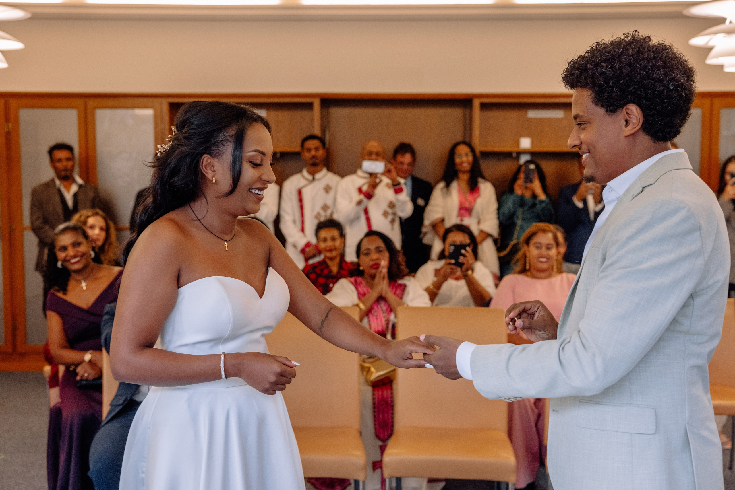 Äthiopische Hochzeit in der Mandlstrasse/Frühling 2025. Hochzeitsfotograf München Taufe Familienfotograf Tanja Mauke