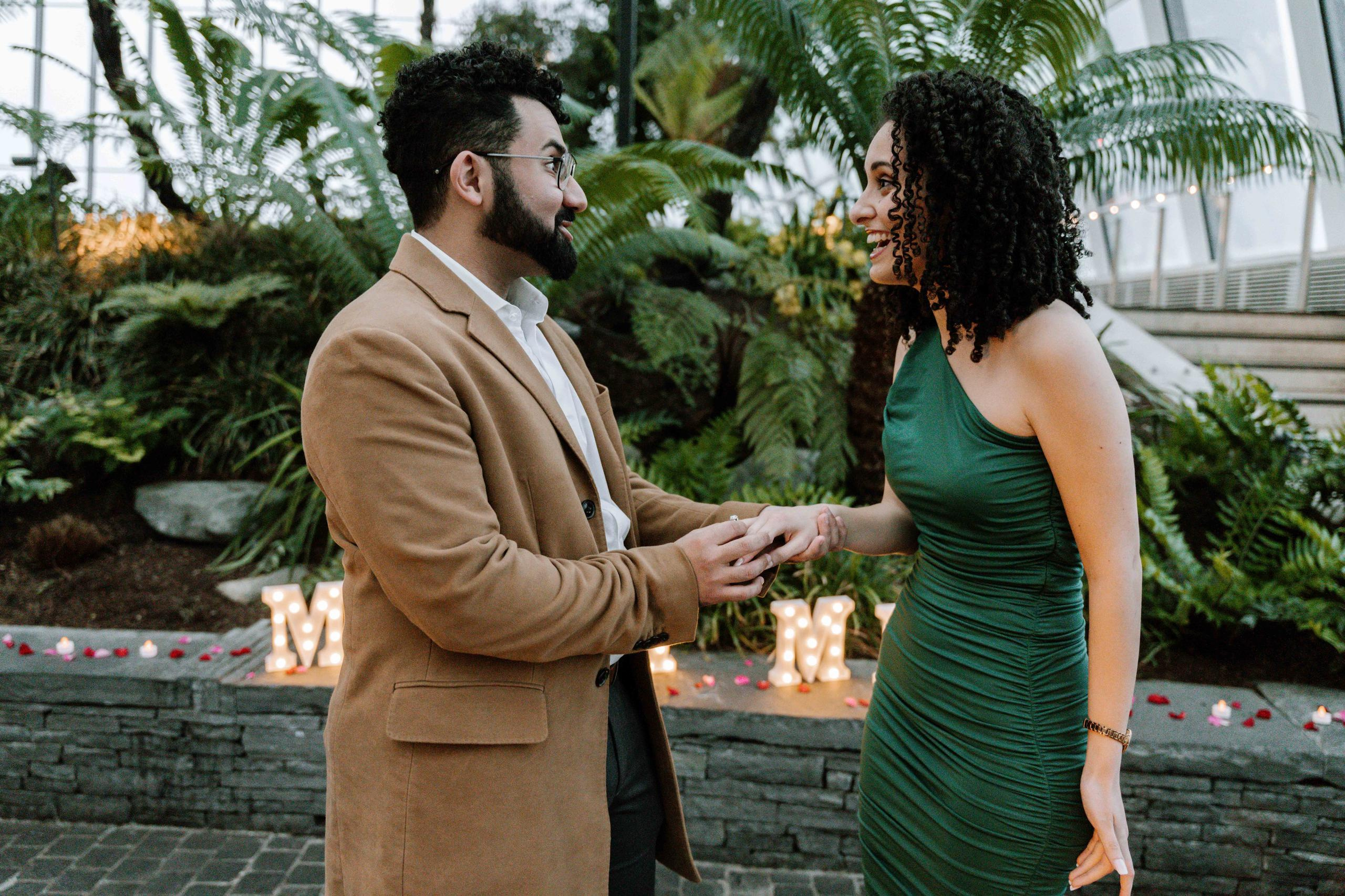 Secret Marriage proposal at Sky Garden. London Wedding Photographer|Natasha Ferreira