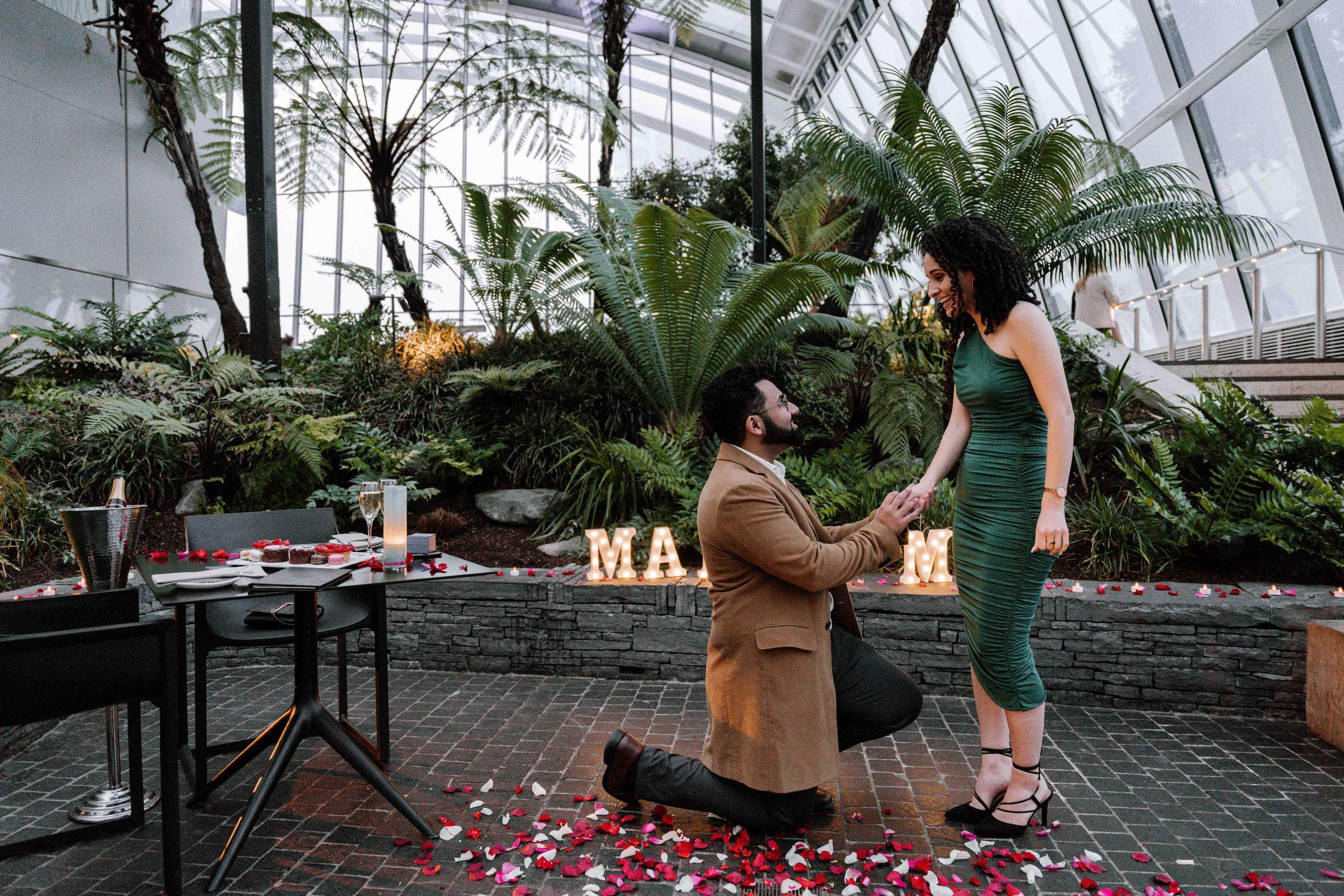 Secret marriage proposal at Sky Garden 