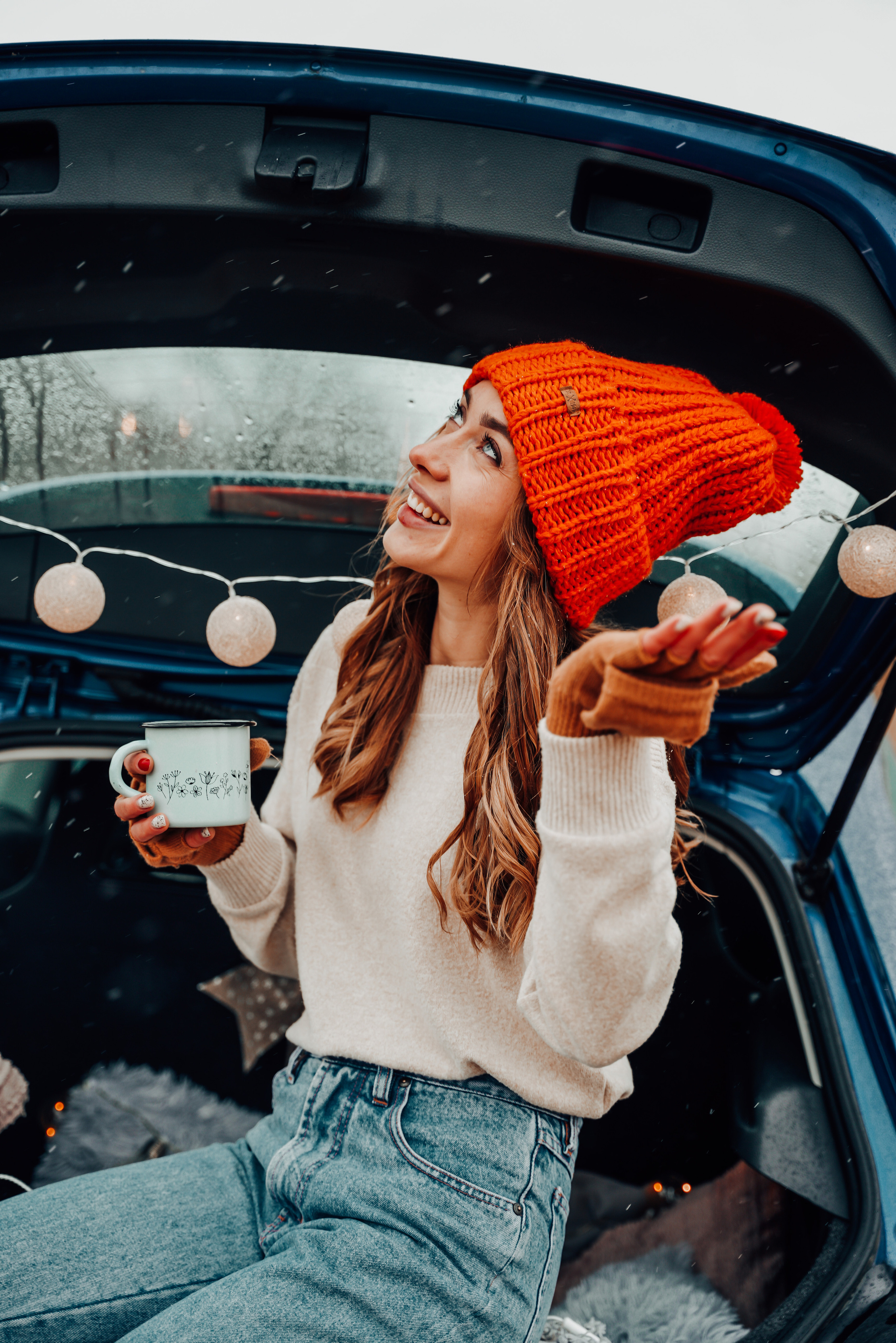 Helga Car Christmas photoshoot. Семейный фотограф Плзень Анита Дергачева