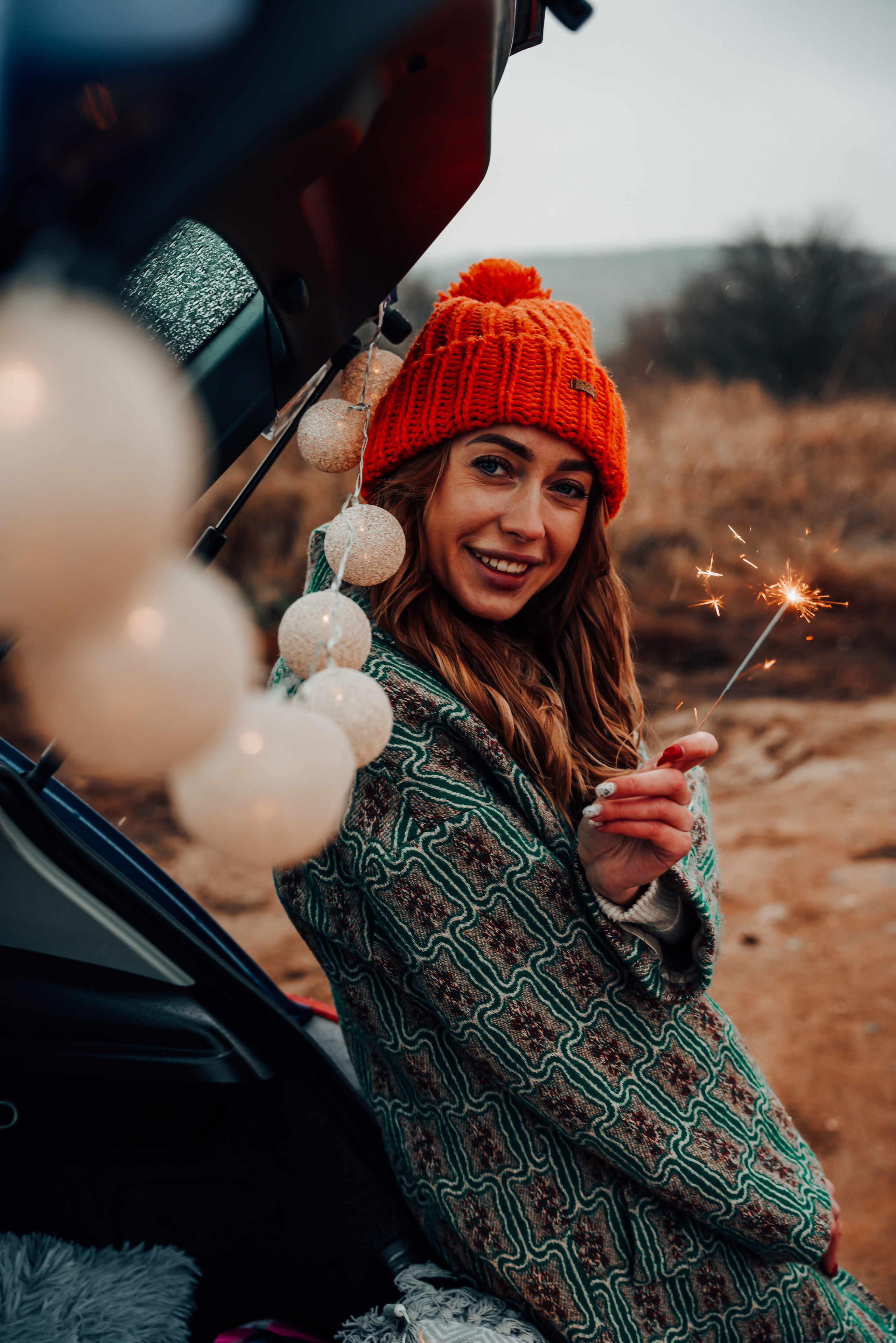 Helga Car Christmas photoshoot. Семейный фотограф Плзень Анита Дергачева