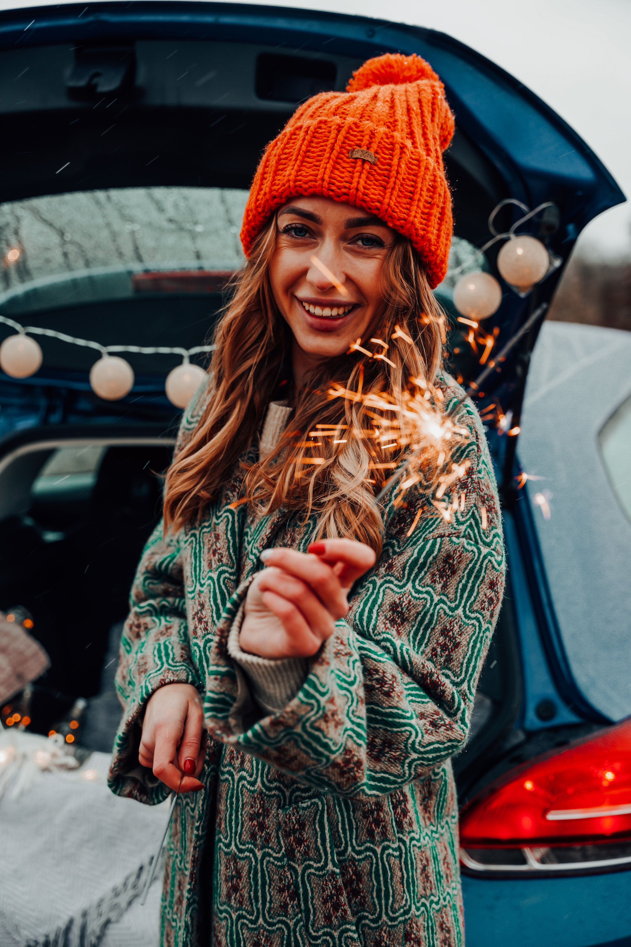 Helga Car Christmas photoshoot. Семейный фотограф Плзень Анита Дергачева