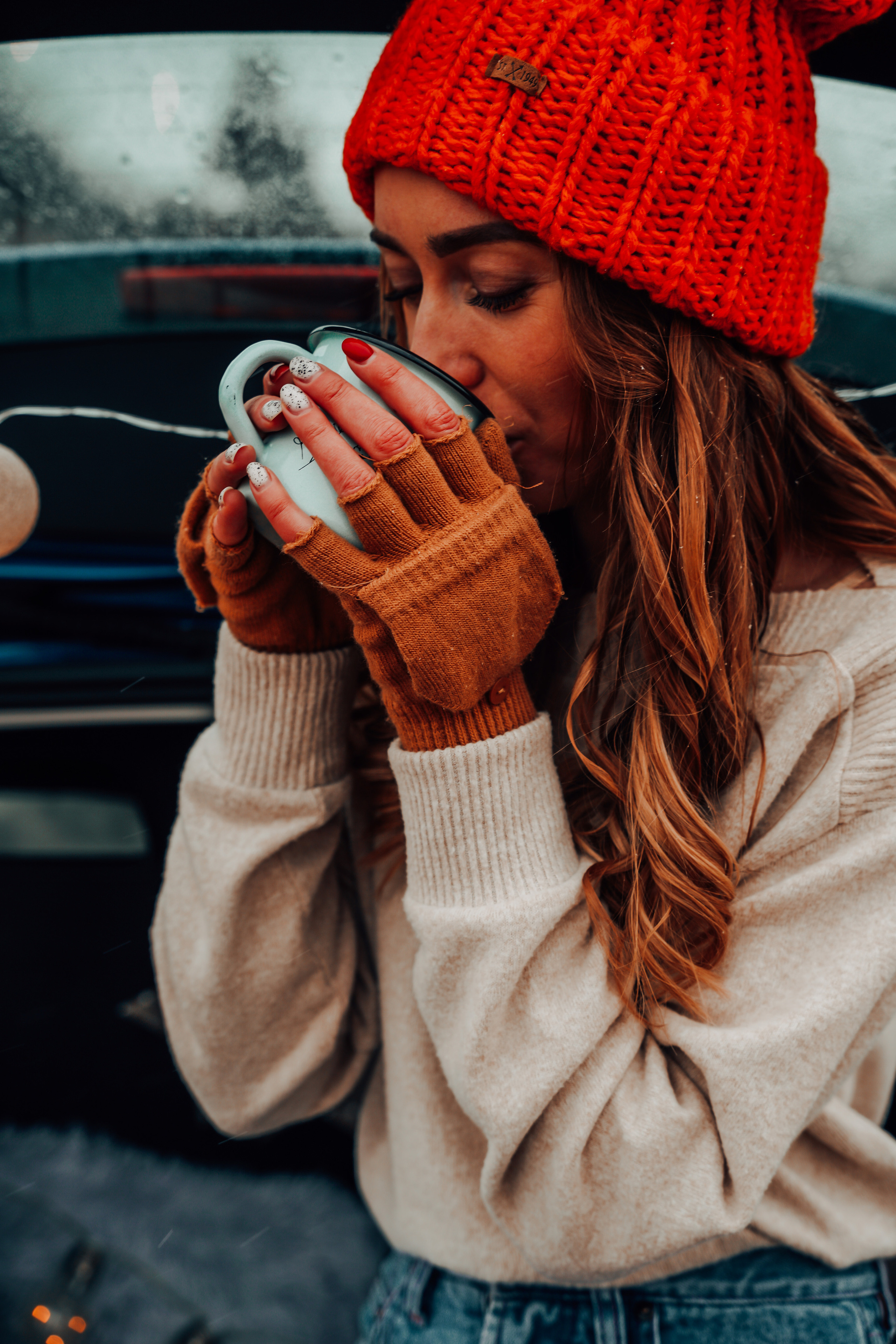 Helga Car Christmas photoshoot. Семейный фотограф Плзень Анита Дергачева