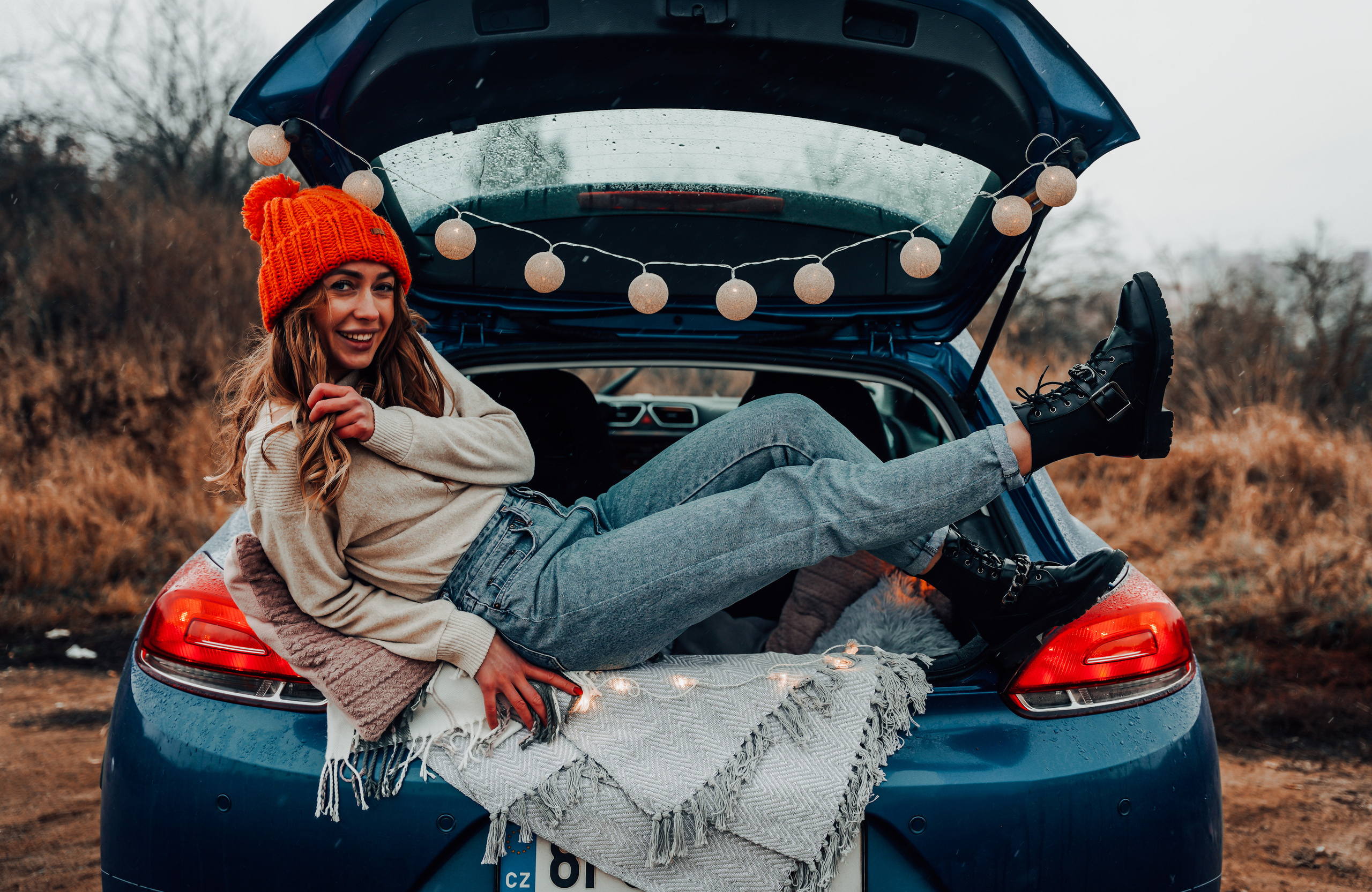 Helga Car Christmas photoshoot. Семейный фотограф Плзень Анита Дергачева