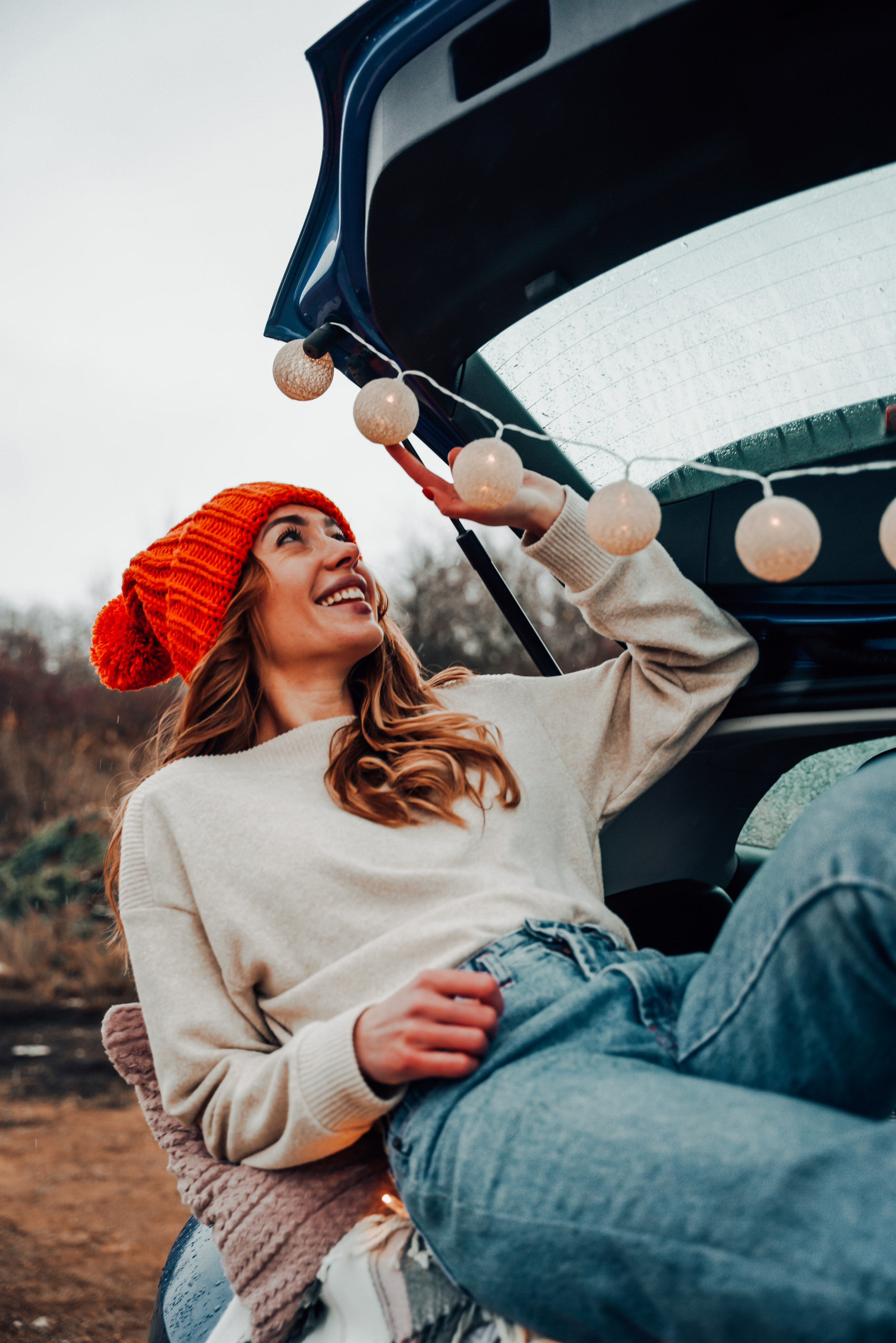 Helga Car Christmas photoshoot. Семейный фотограф Плзень Анита Дергачева