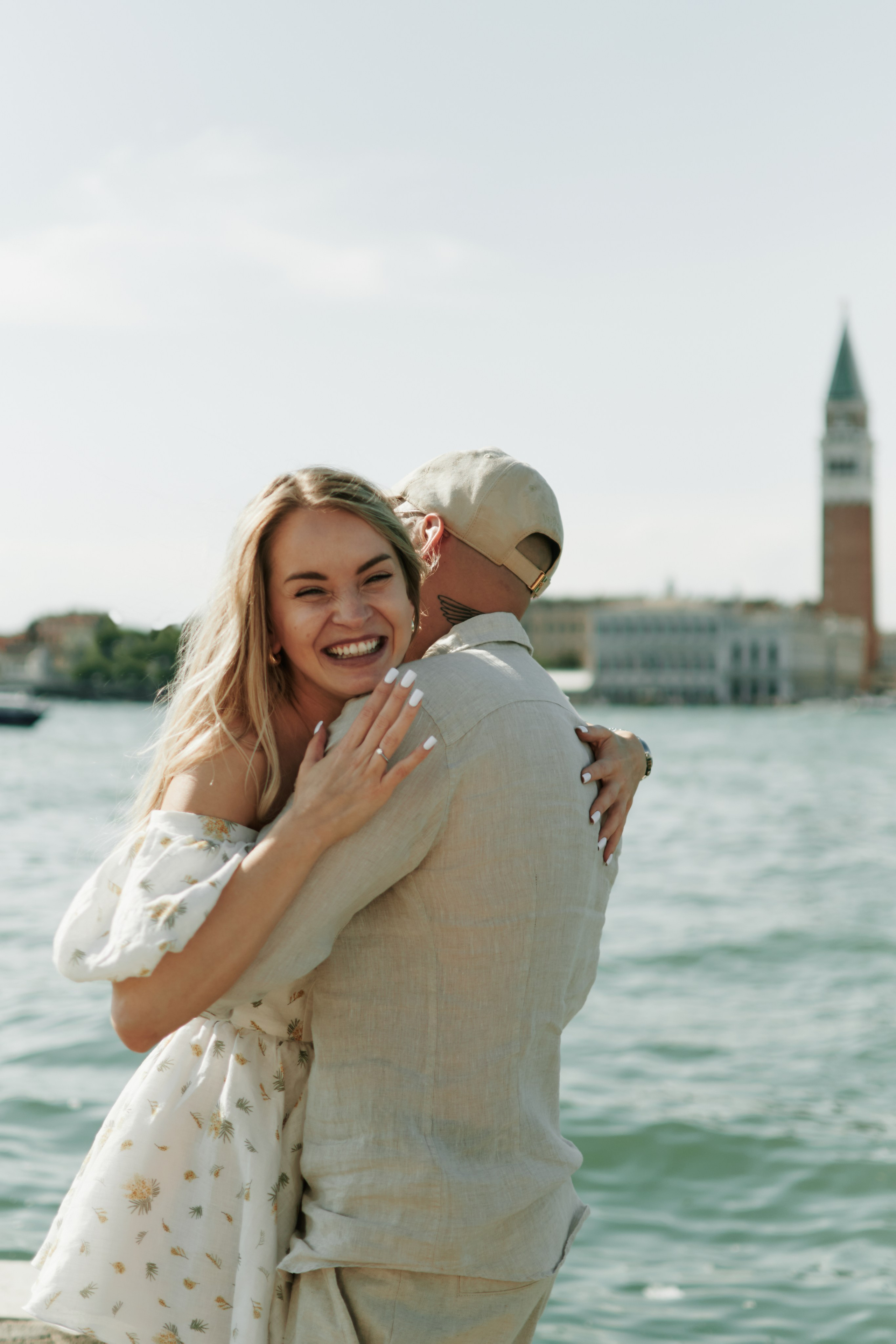 Surprise Engagement Photoshoot in Venice on a Boat. Photographer in Venice, Italy. Yana Zotova