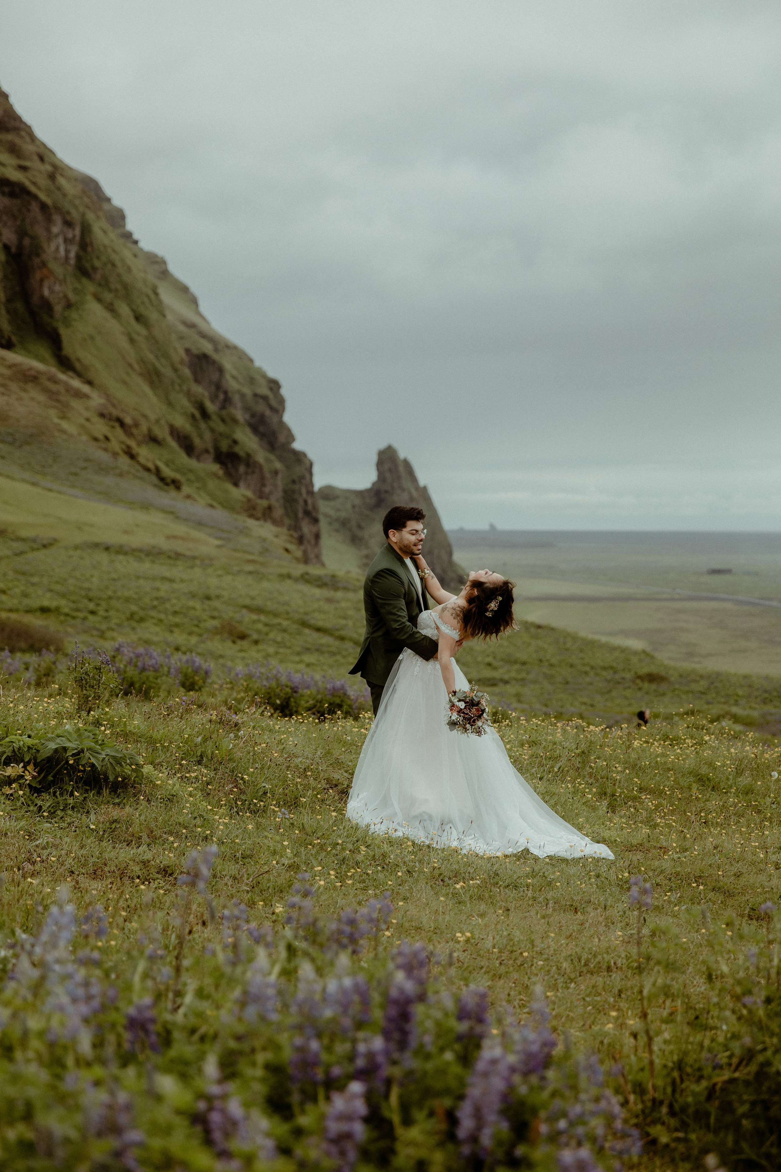 Elopement at Kvernufoss Waterfall. Iceland elopement photo and video | Nikolaichik Photo