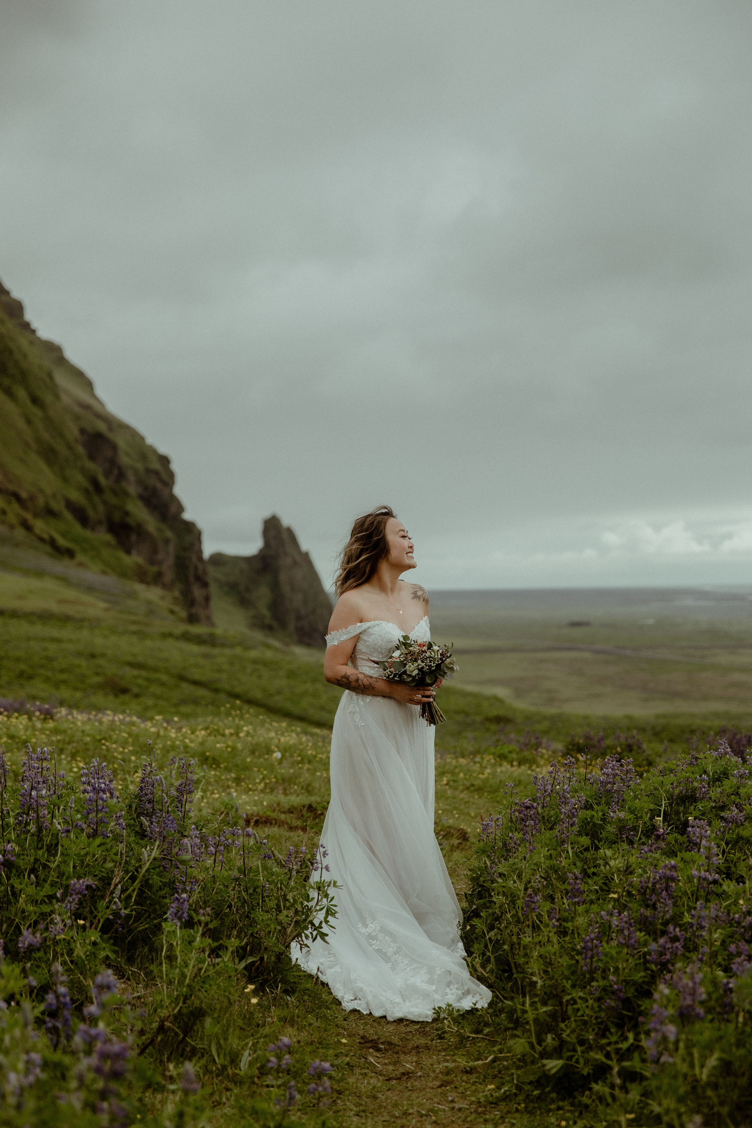 Elopement at Kvernufoss Waterfall. Iceland elopement photo and video | Nikolaichik Photo