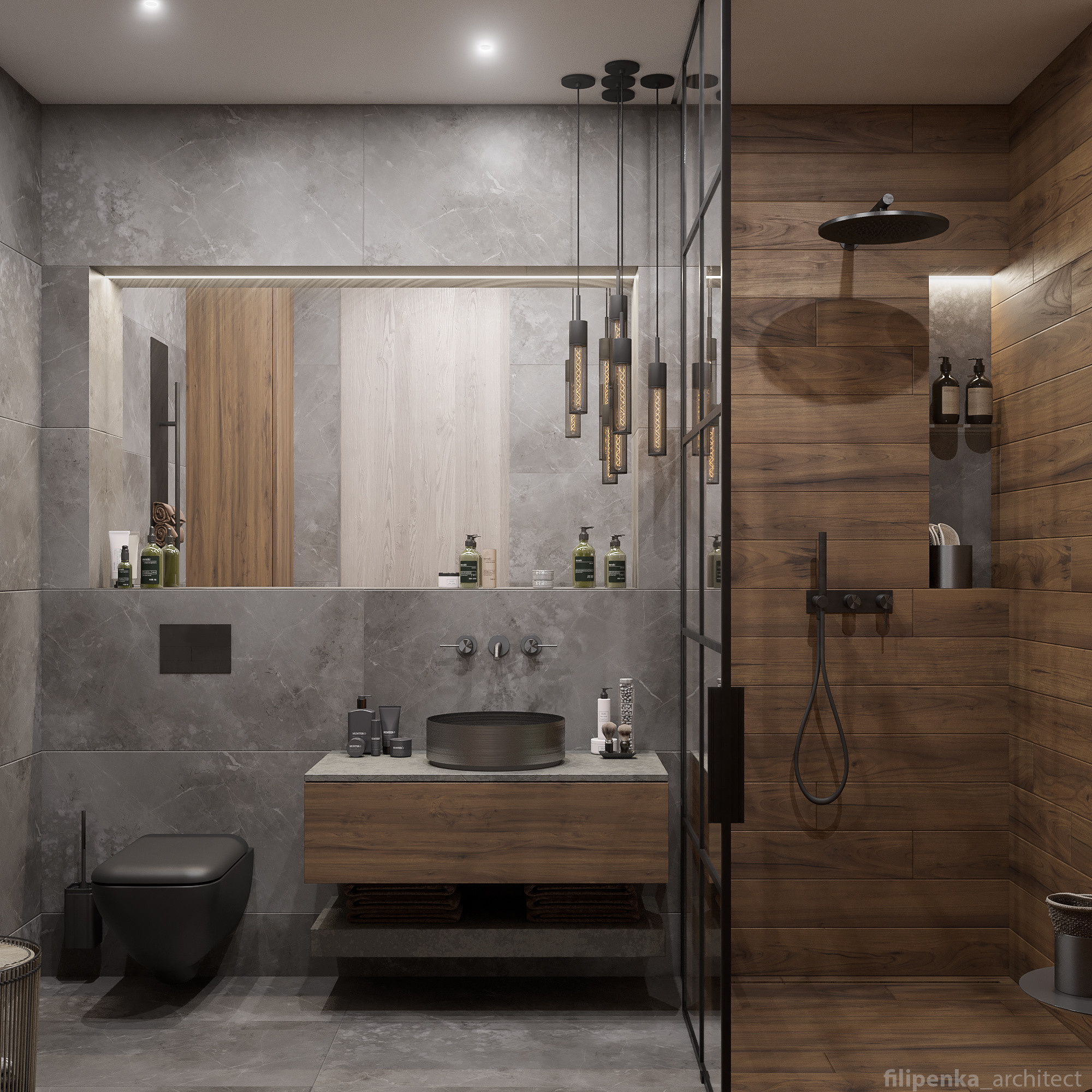 Koupelna 2.NP. Filipenka architects