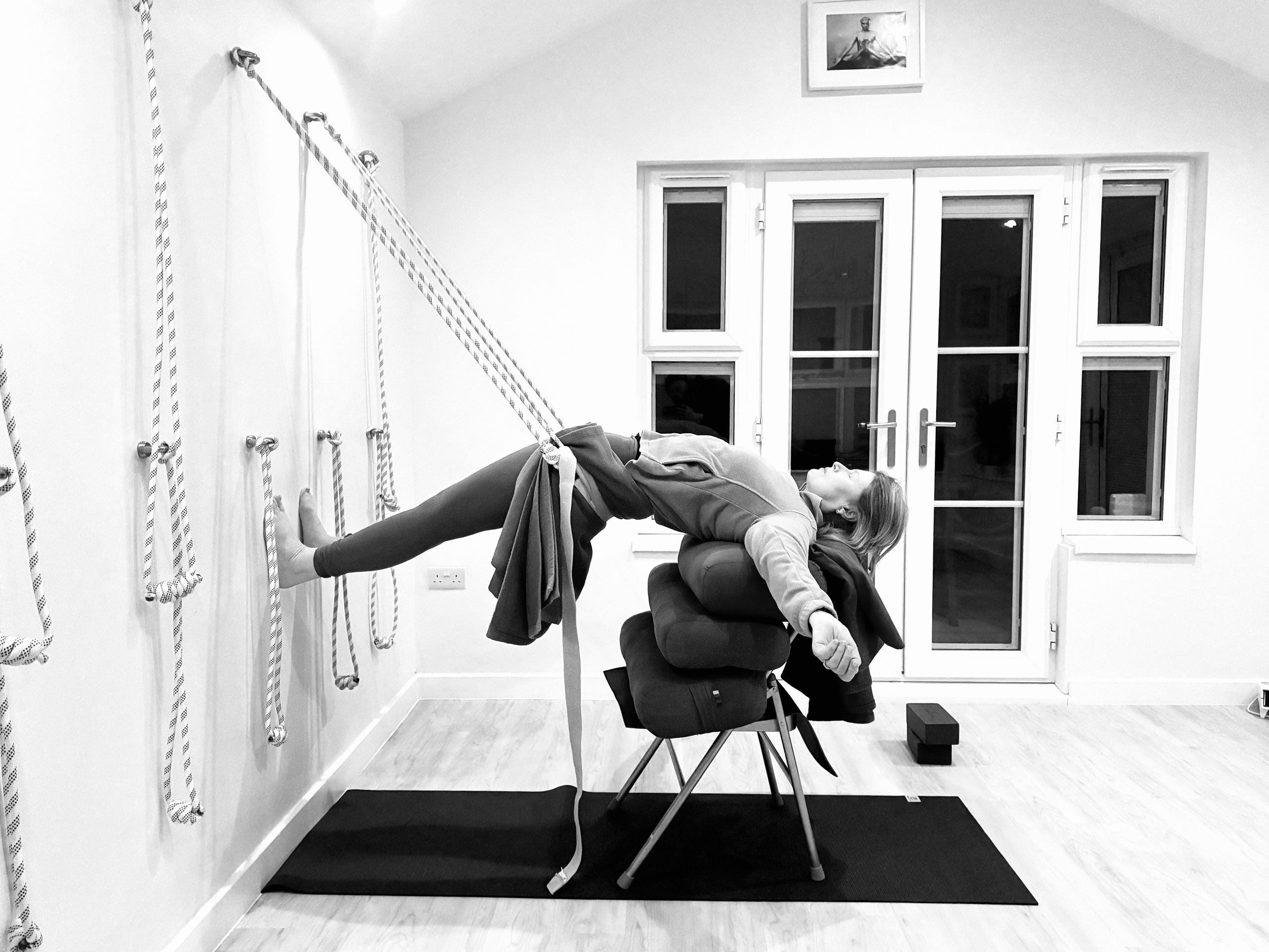 Yoga in ropes Iyengar yoga