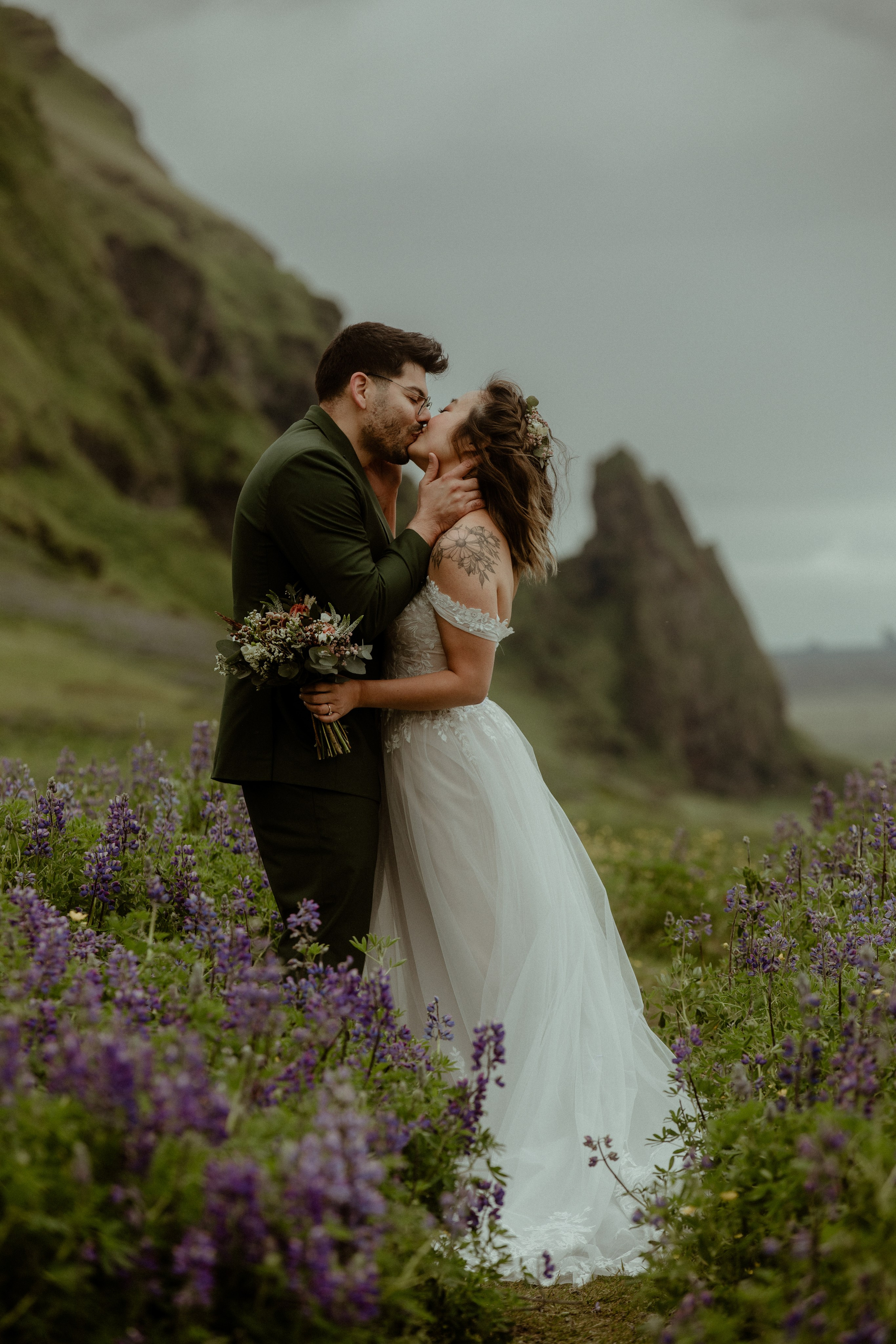 Elopement at Kvernufoss Waterfall. Iceland elopement photo and video | Nikolaichik Photo
