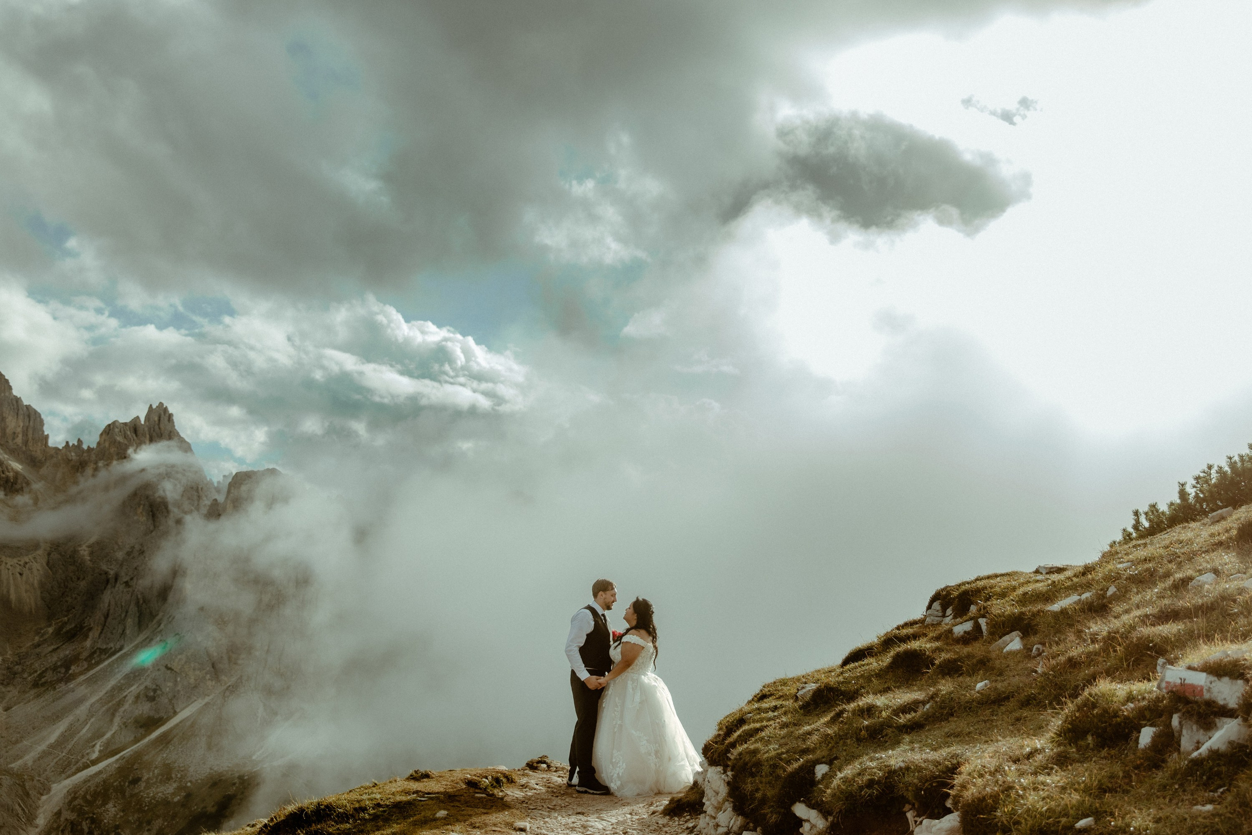 Secret Dolomites elopement at Lago di Braies & Cadini di Misurina | Best place to elope in Italy. Iceland elopement photographer & videographer