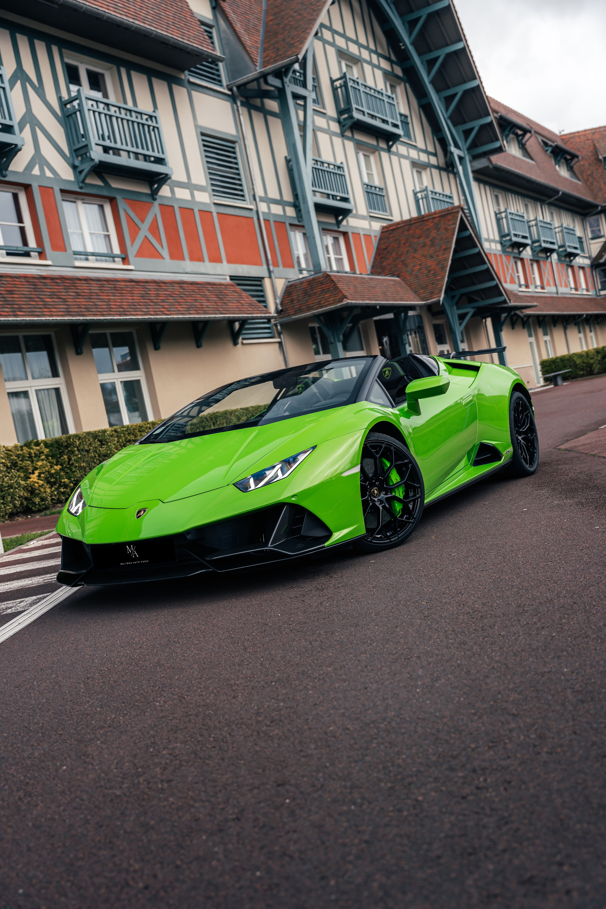Lamborghini Huracan Evo Spyder. Photographe de voitures à Paris — Vitalii Motruk