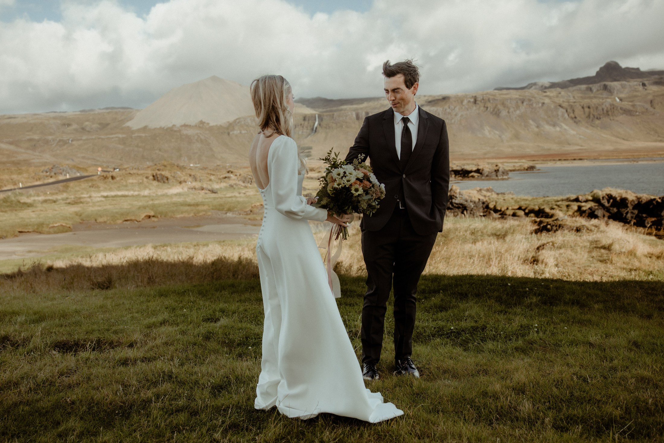 Iceland elopement at Budir Black Church | Snæfellsnes wedding by Iceland elopement photographer & videographer. Iceland elopement photographer & videographer