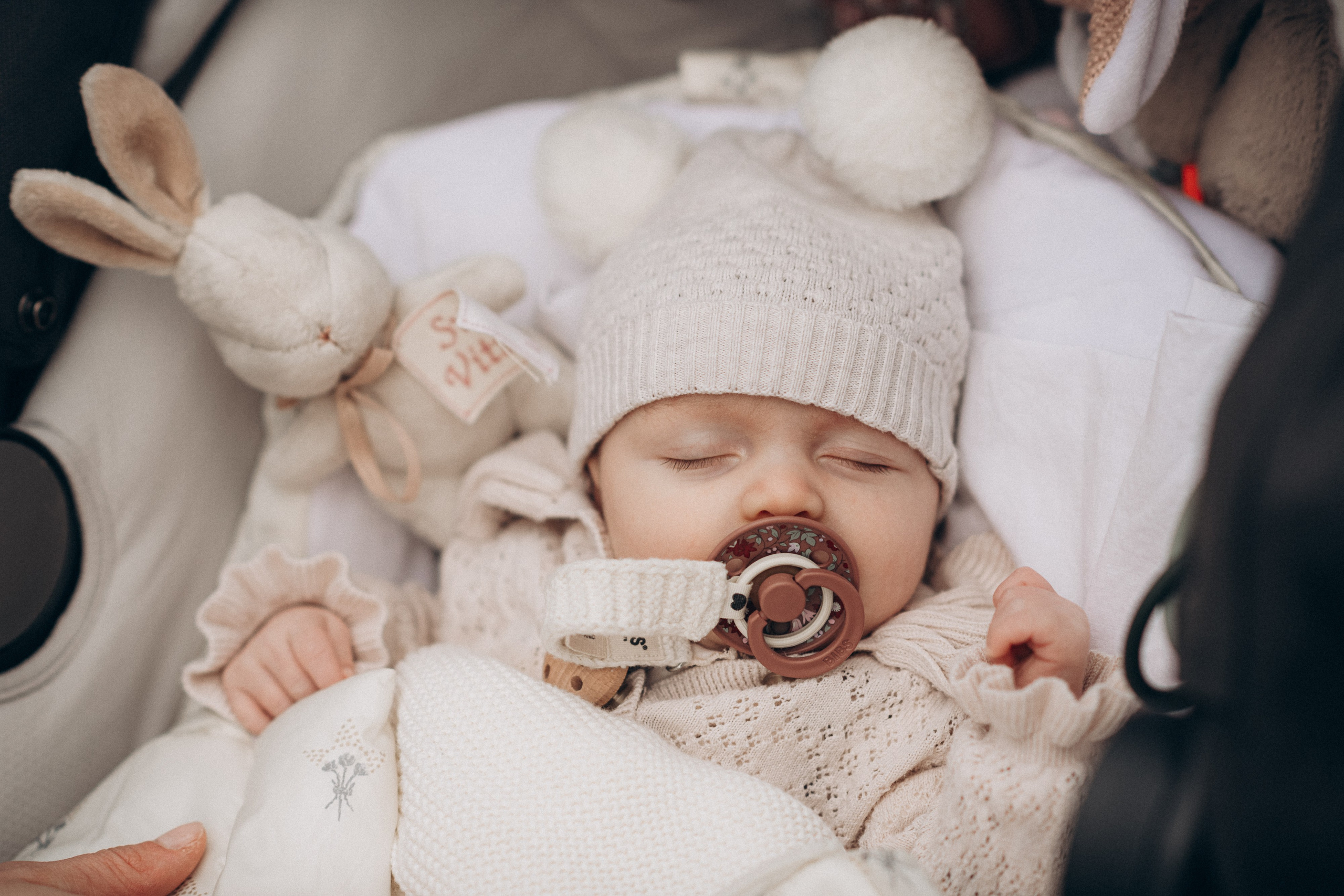 sleeping newborn baby portrait