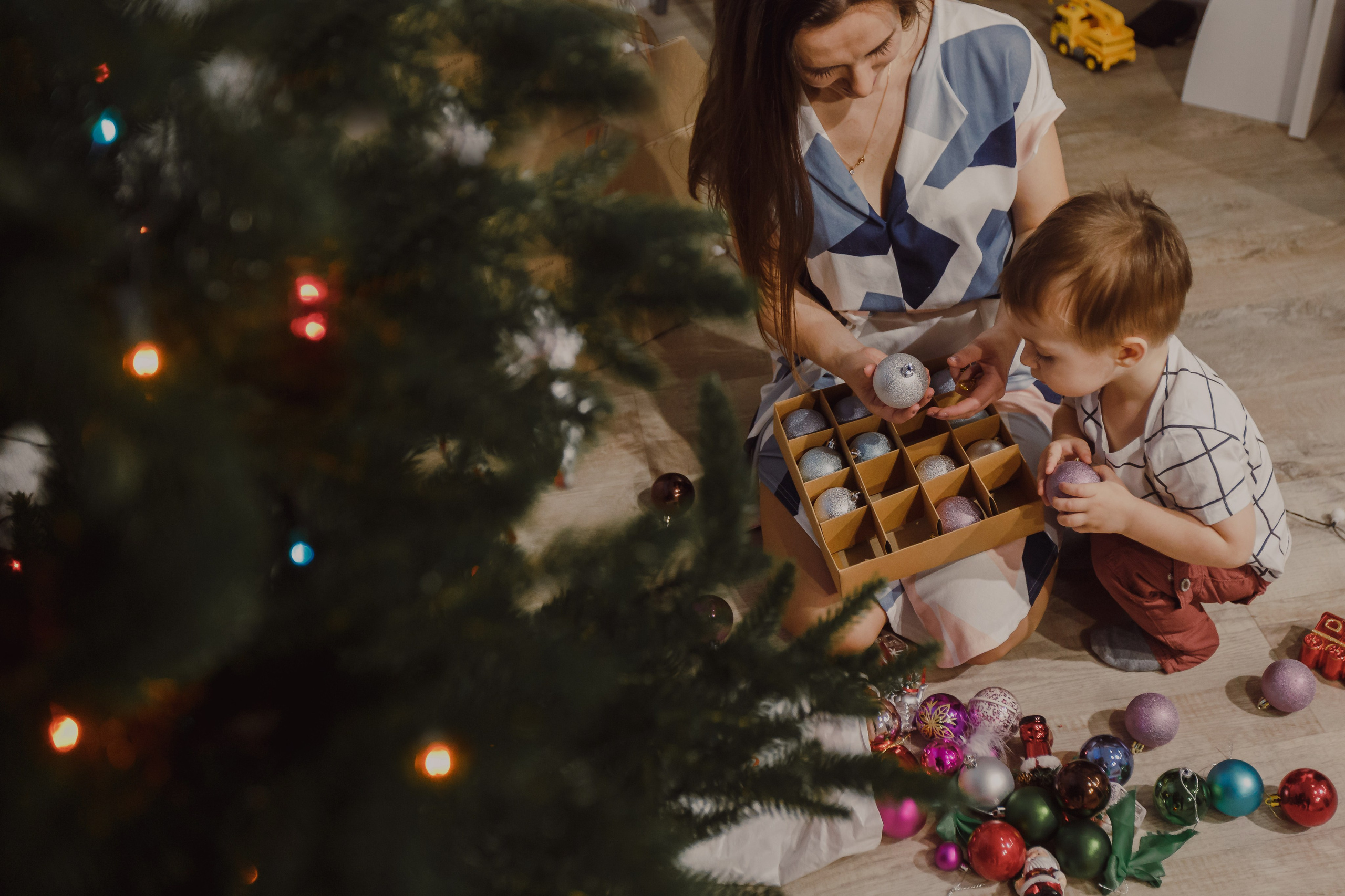 Fotos navideñas con toda la familia en casa