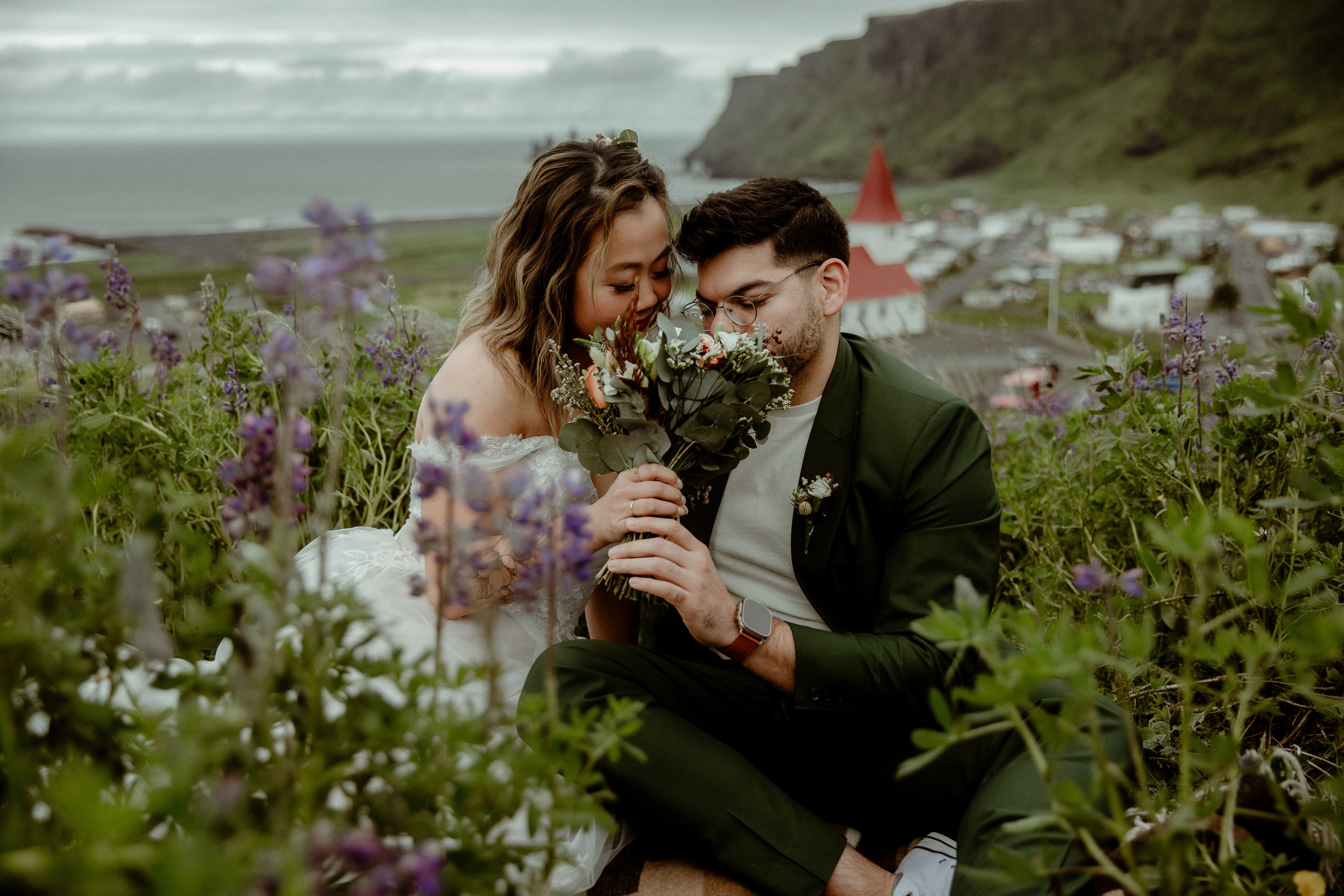 Elopement at Kvernufoss Waterfall. Iceland elopement photo and video | Nikolaichik Photo