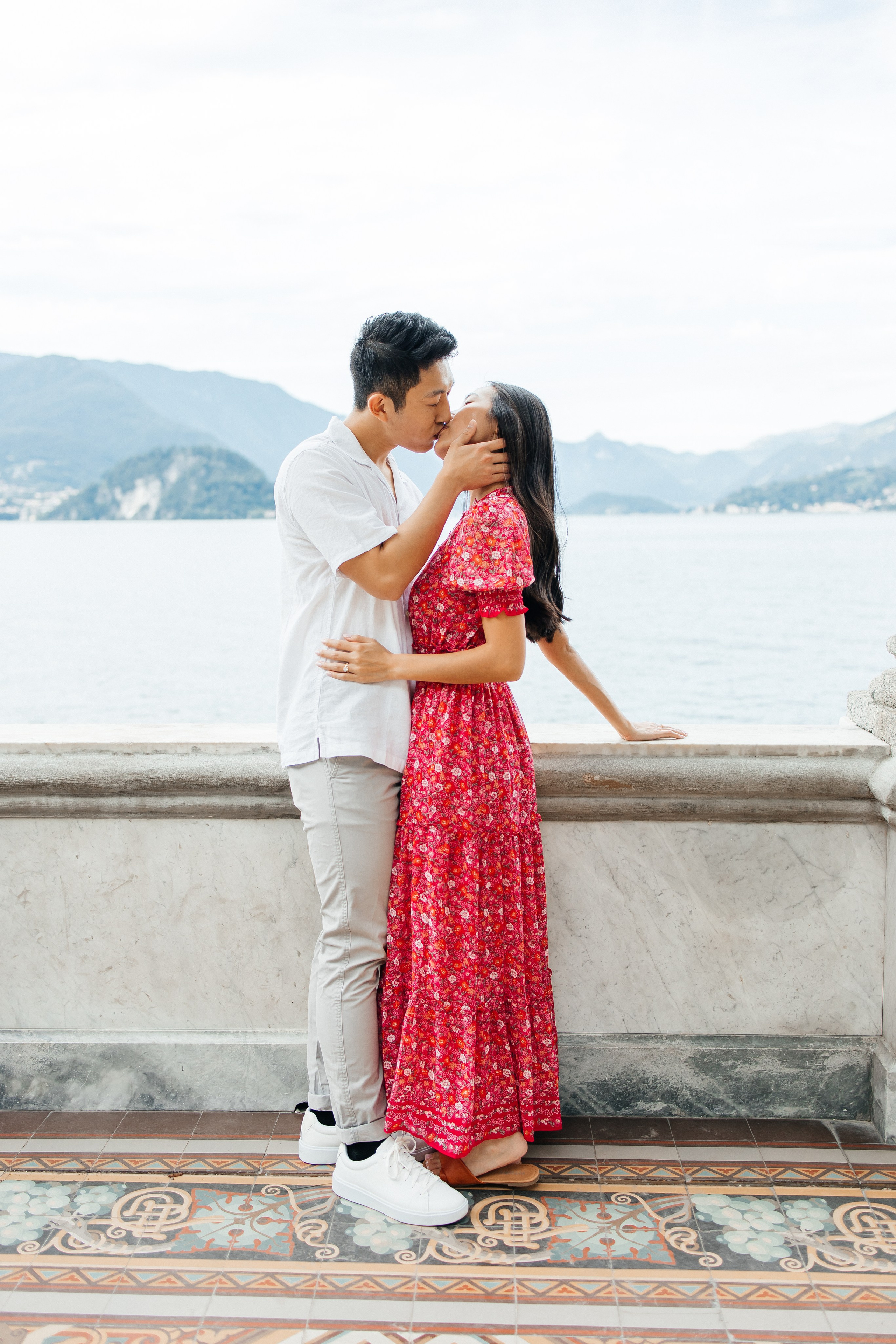 Lake Como Engagement Photography | Villa Monastero. Photographer in Italy Anna Linnik