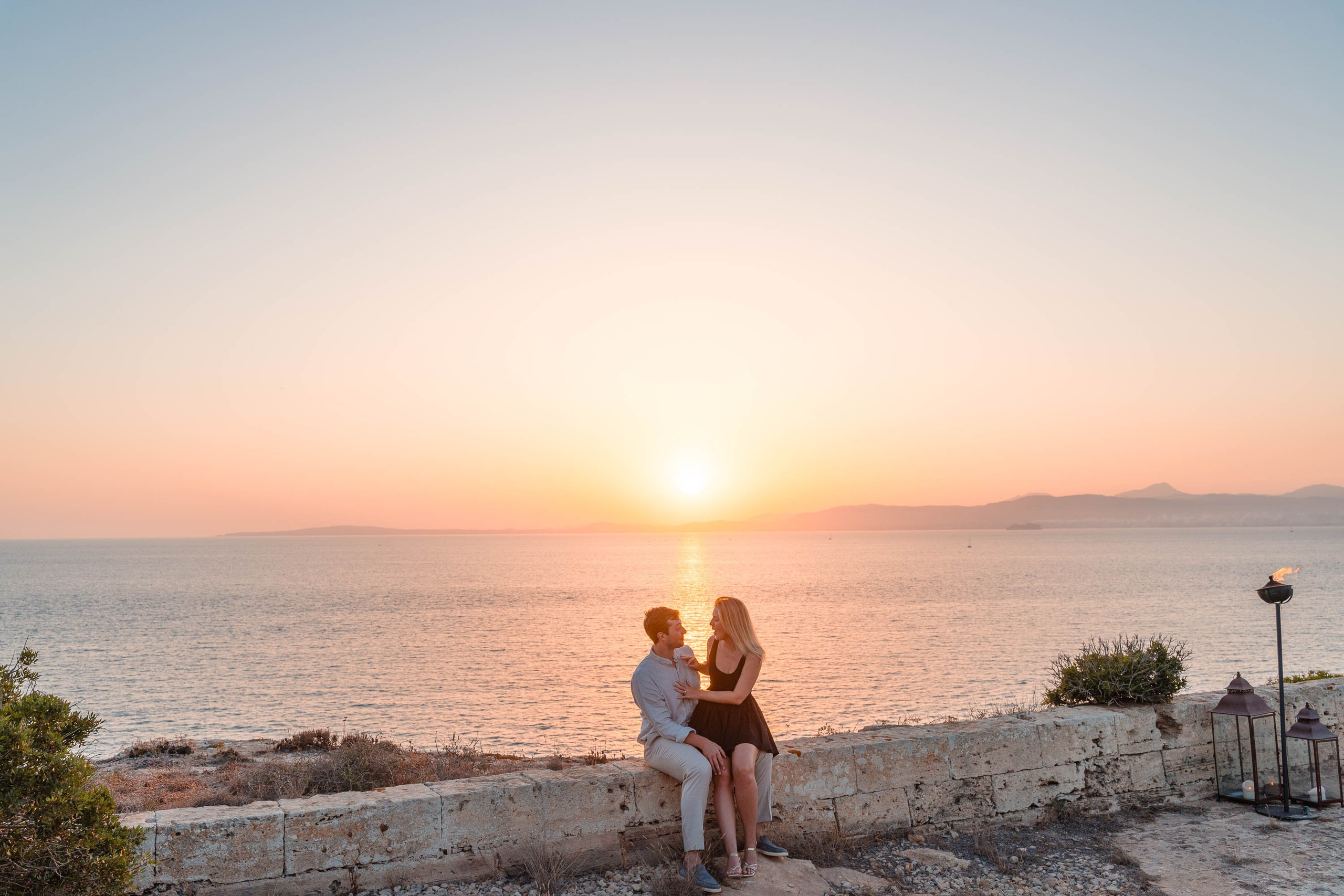Perfect Marriage Proposal at Cap Rocat Hotel. Mallorca Wedding, Corporate & Social Photographer
