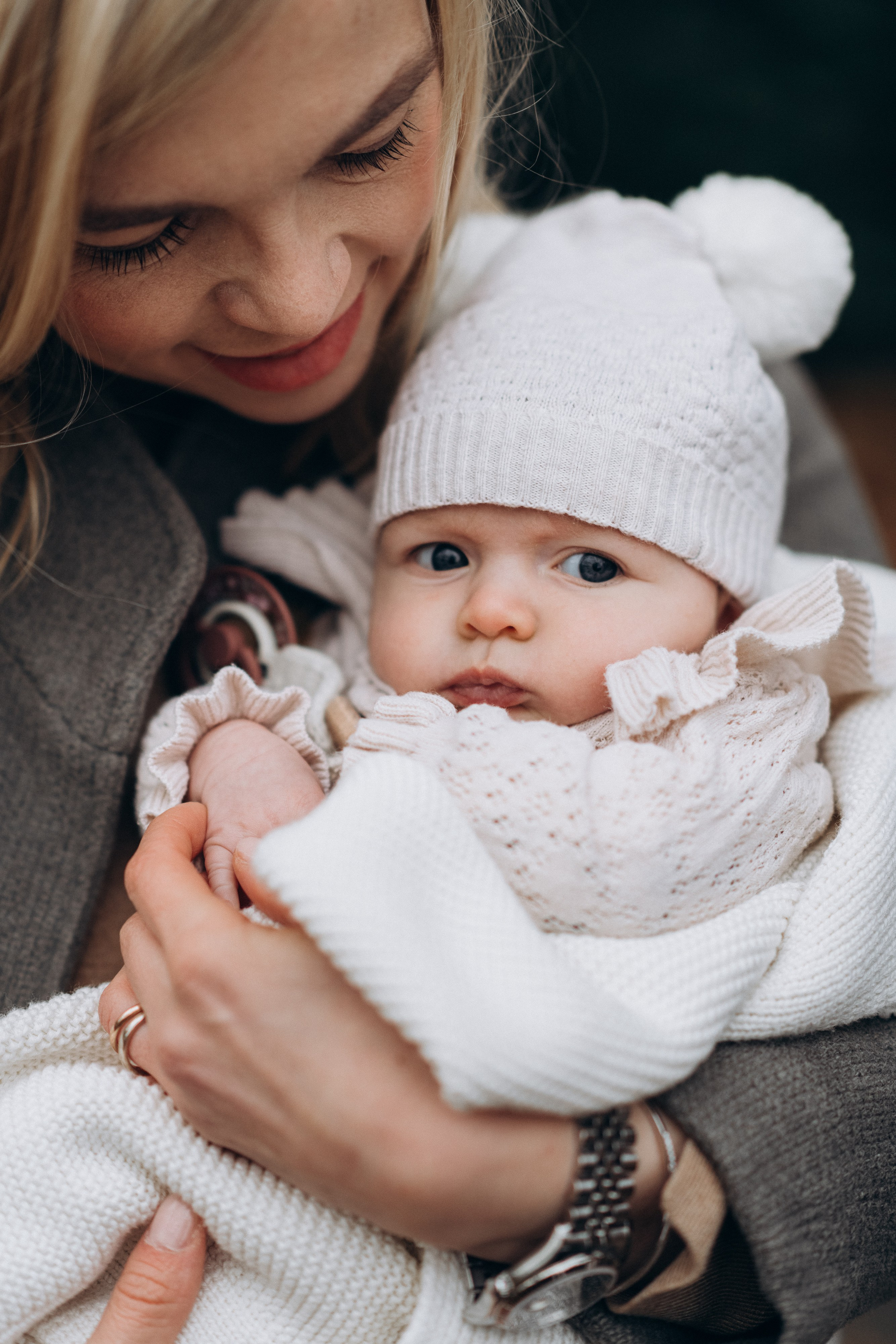 newborn baby outdoors photo