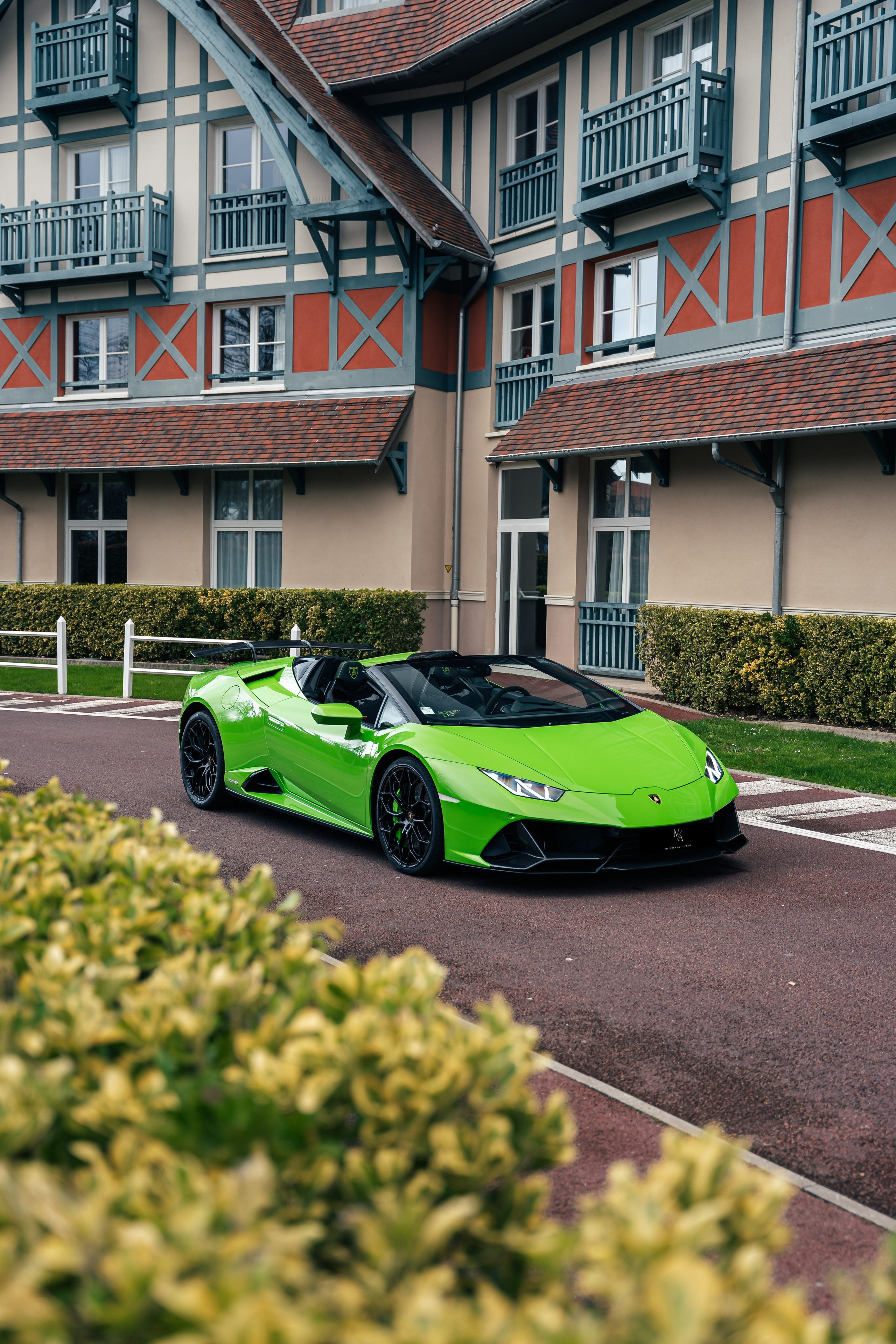 Lamborghini Huracan Evo Spyder. Photographe de voitures à Paris — Vitalii Motruk