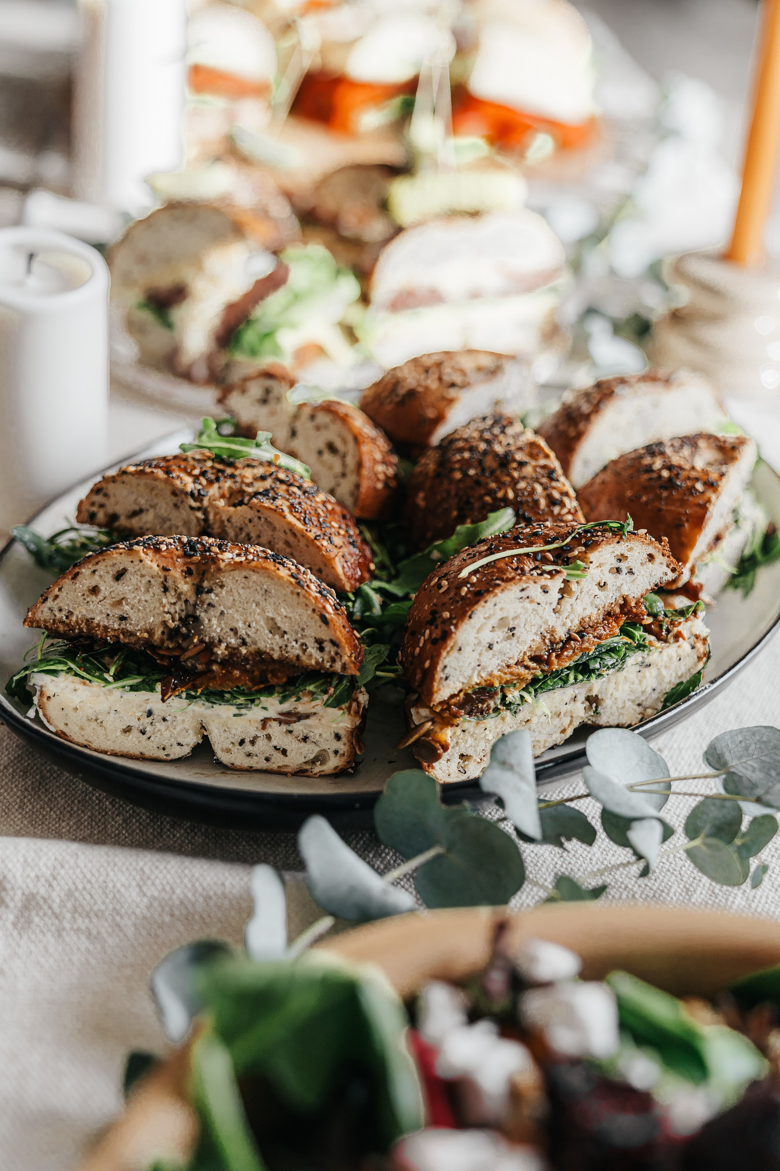 Retreat in Northumberland Roses Bowler, food photography, cake and catering photography, women run businesses, sandwiches and salads photoshoot 