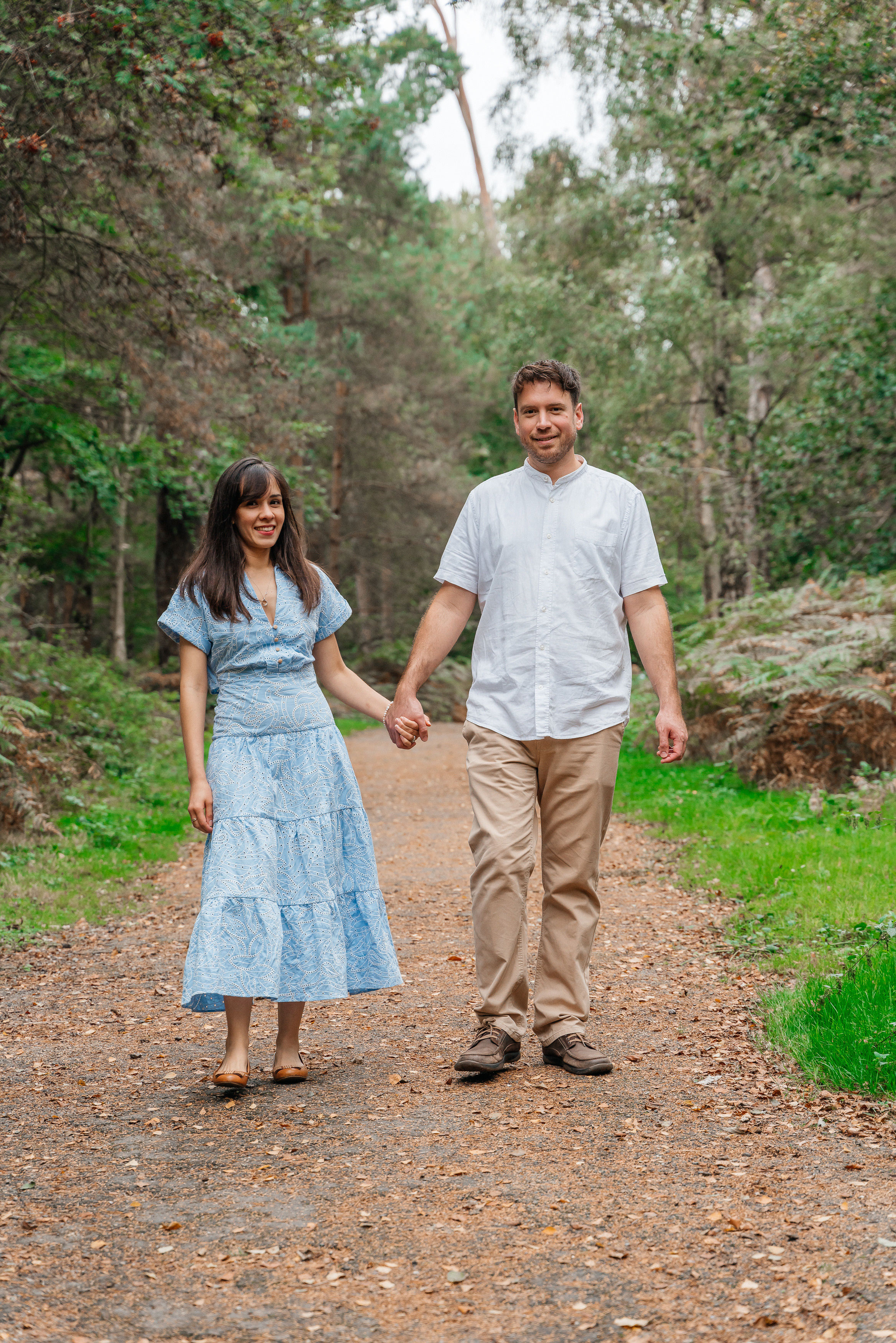 A family photo shoot in black park.