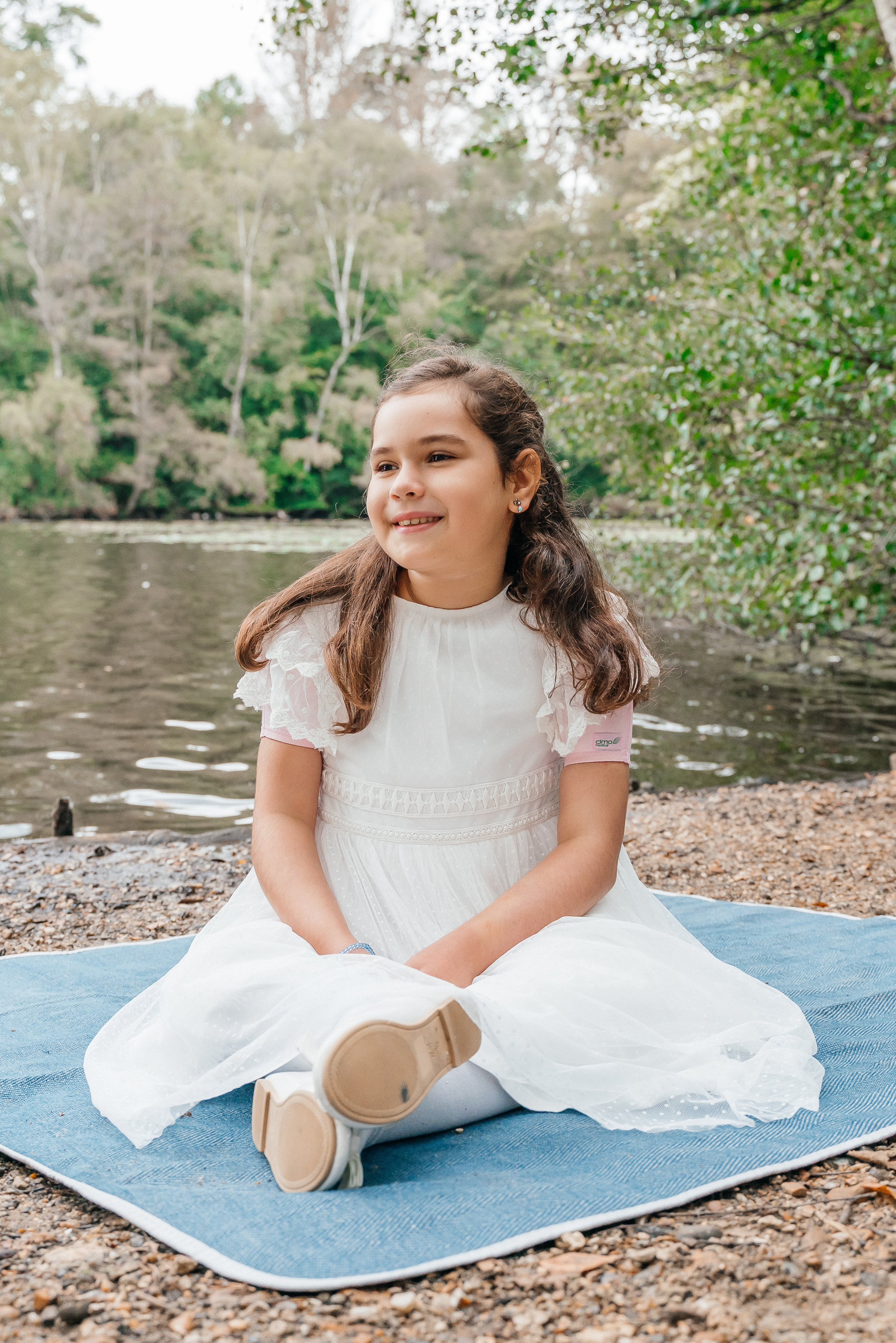 A family photo shoot in black park.