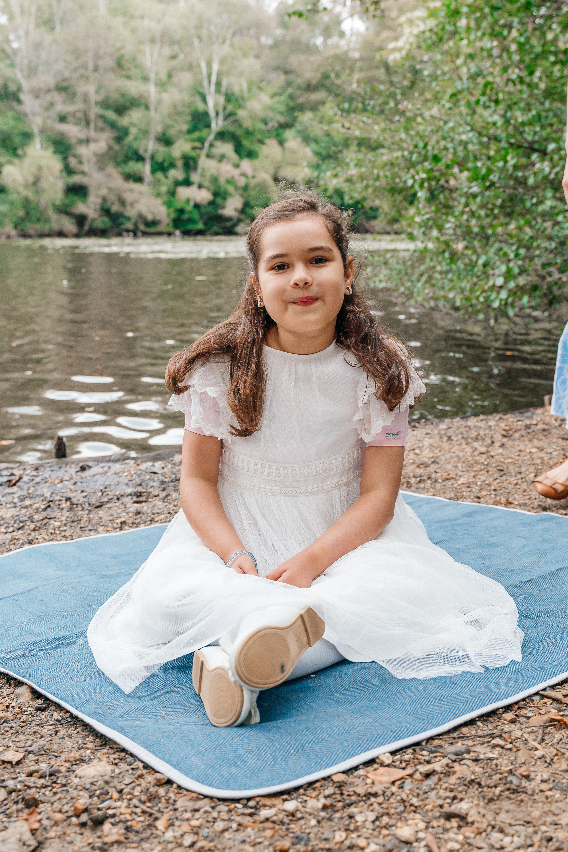 A family photo shoot in black park.