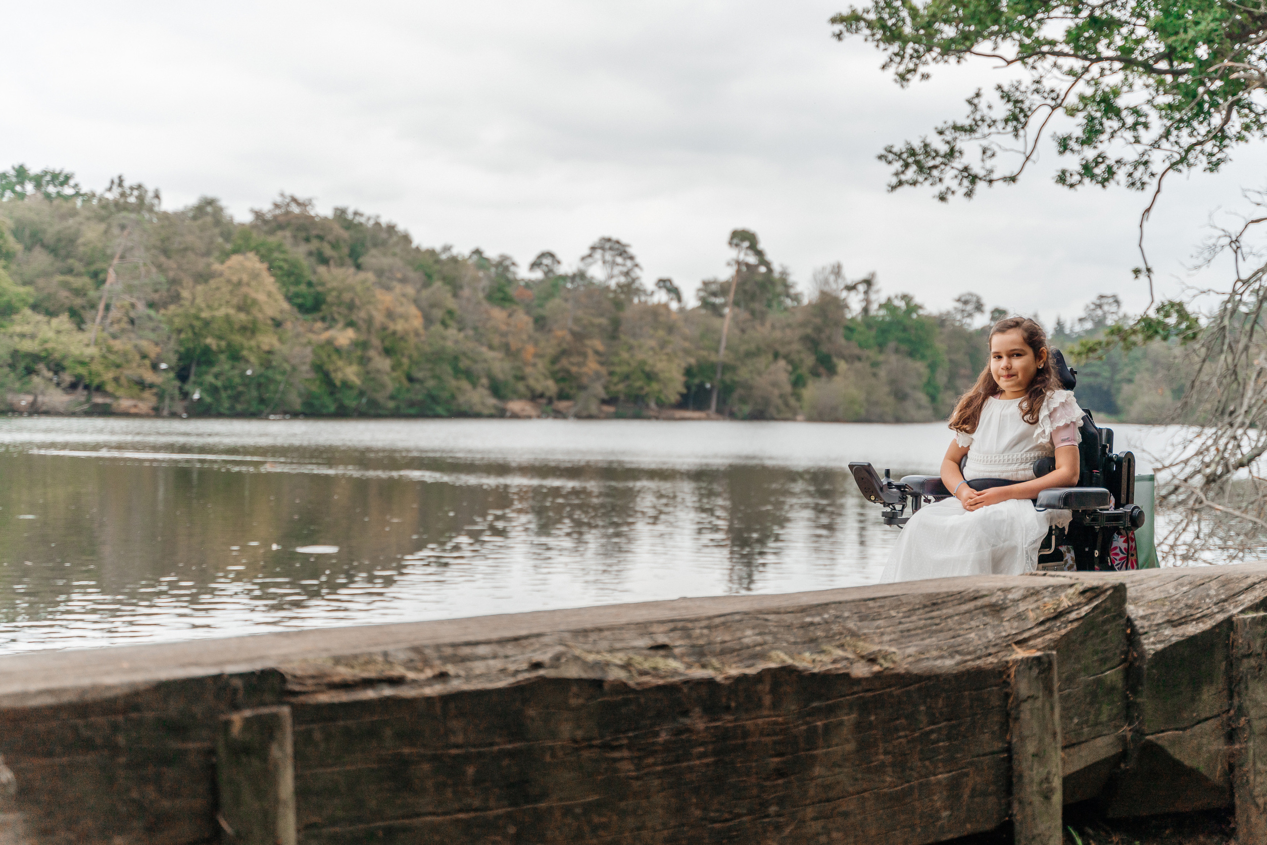 A family photo shoot in black park.