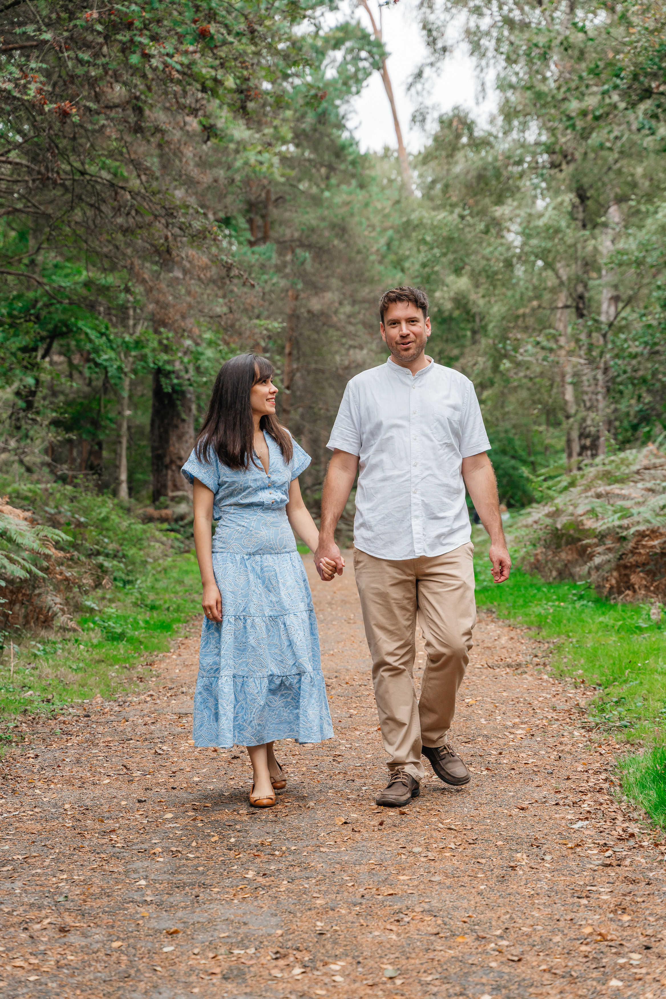 A family photo shoot in black park.