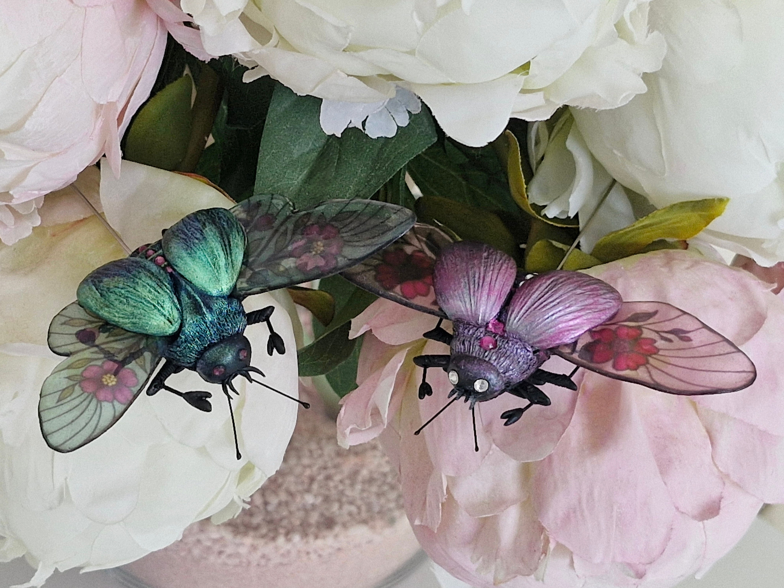 Броши-жуки / Insekten-Broschen ➜. Oksana Paul-Gardinen-Design Oksana Paul ✧ Art of Gardinen & Textile Design ✧ Polymer Clay Art & Handmade Creatures