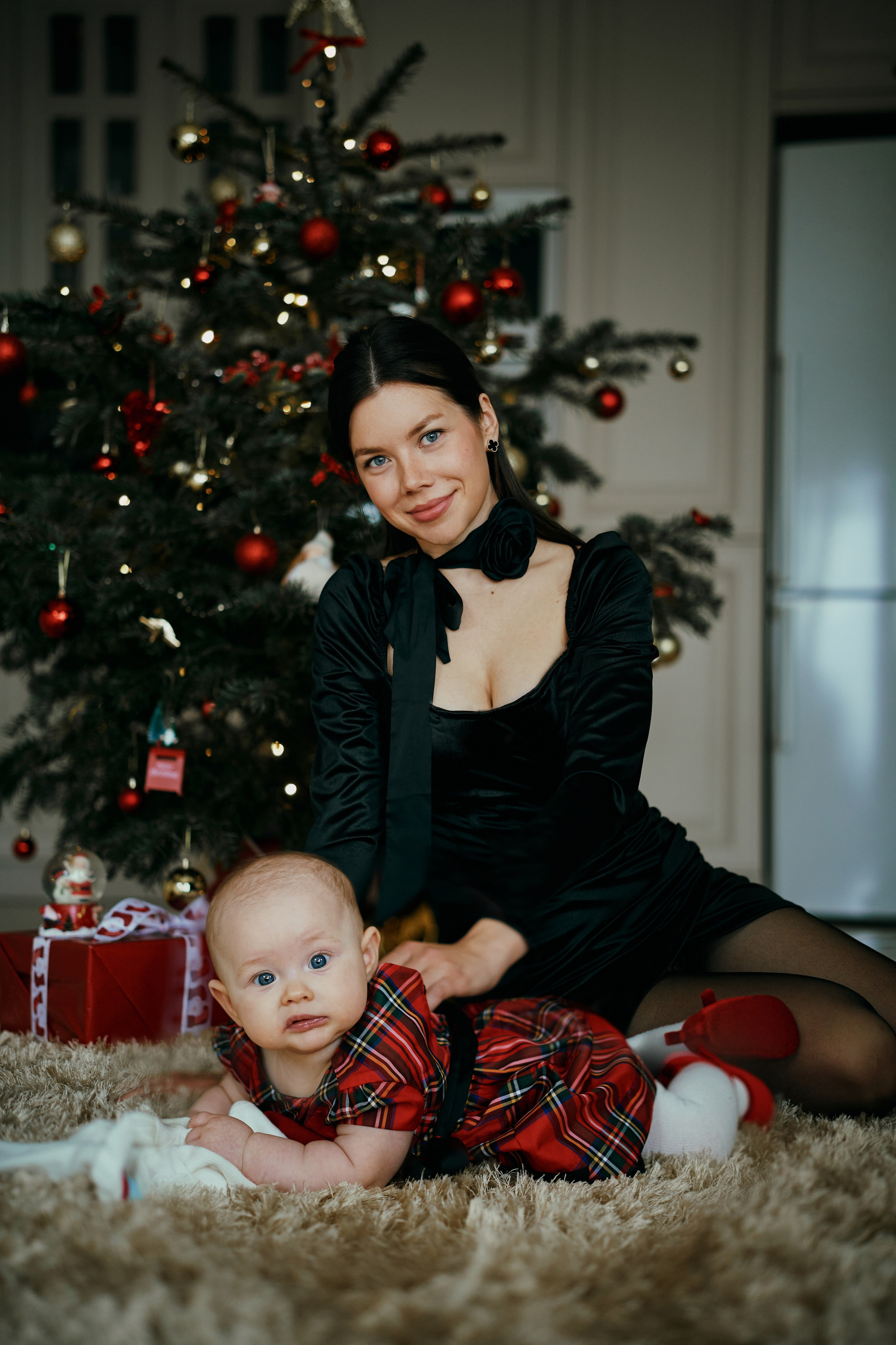 Юрий, Наталья и Алина. Первый новый год. Фотограф в Барселоне Жанна Захарченко