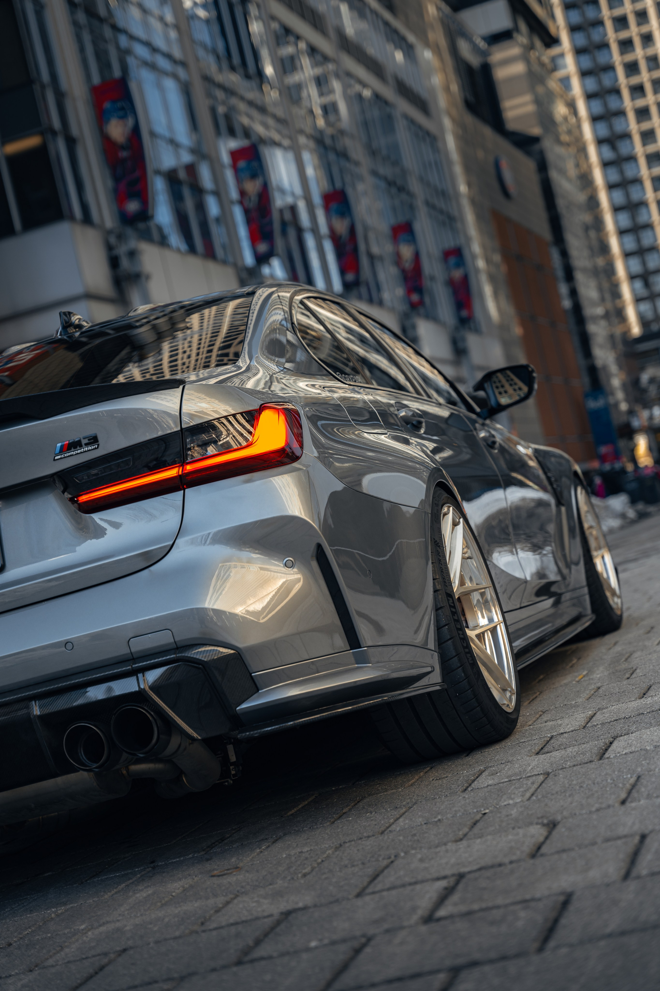 BMW M3 G80 Downtown Montreal. Photographe de voitures à Paris — Vitalii Motruk