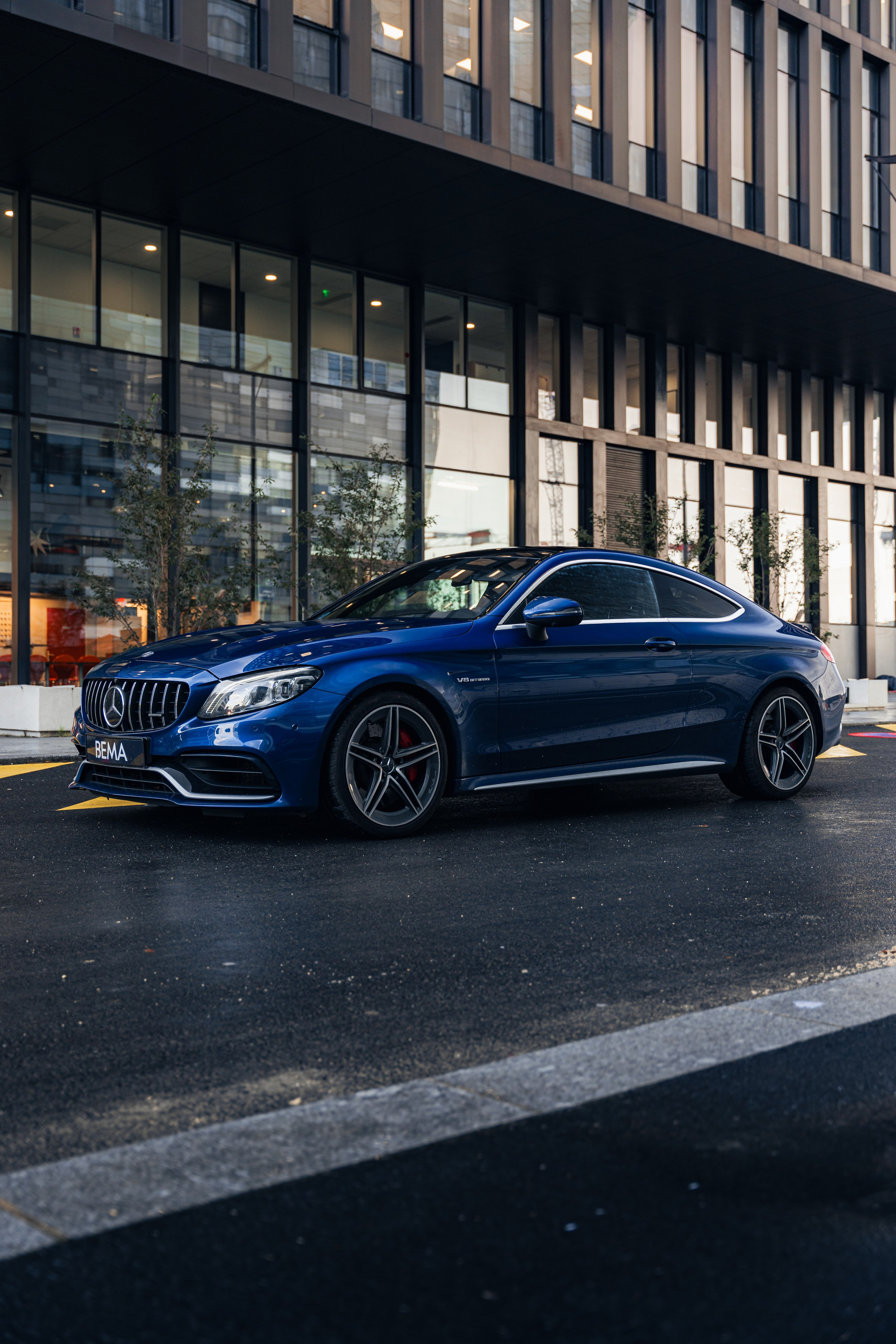Mercedes-Benz C63s AMG. Photographe de voitures à Paris — Vitalii Motruk