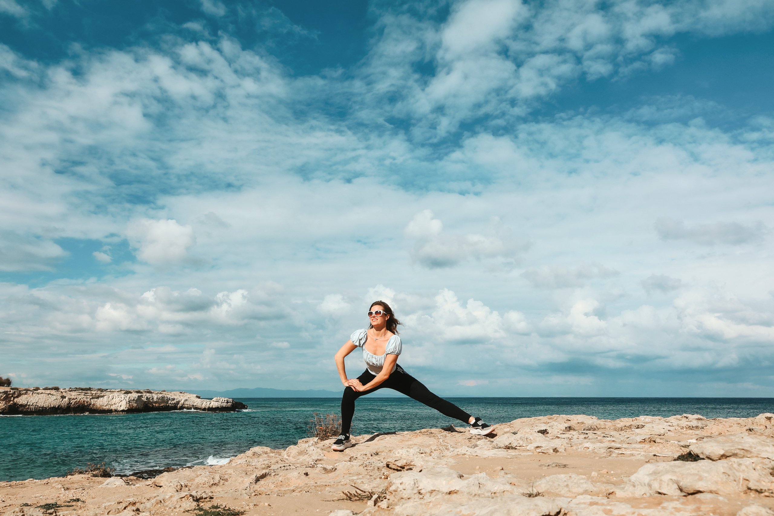 Съемка для фитнес-тренера. Январь, 2022. Cyprus Vision. Φωτογραφίες και βίντεο στην Κύπρο — Αγία Νάπα, Πρωταράς