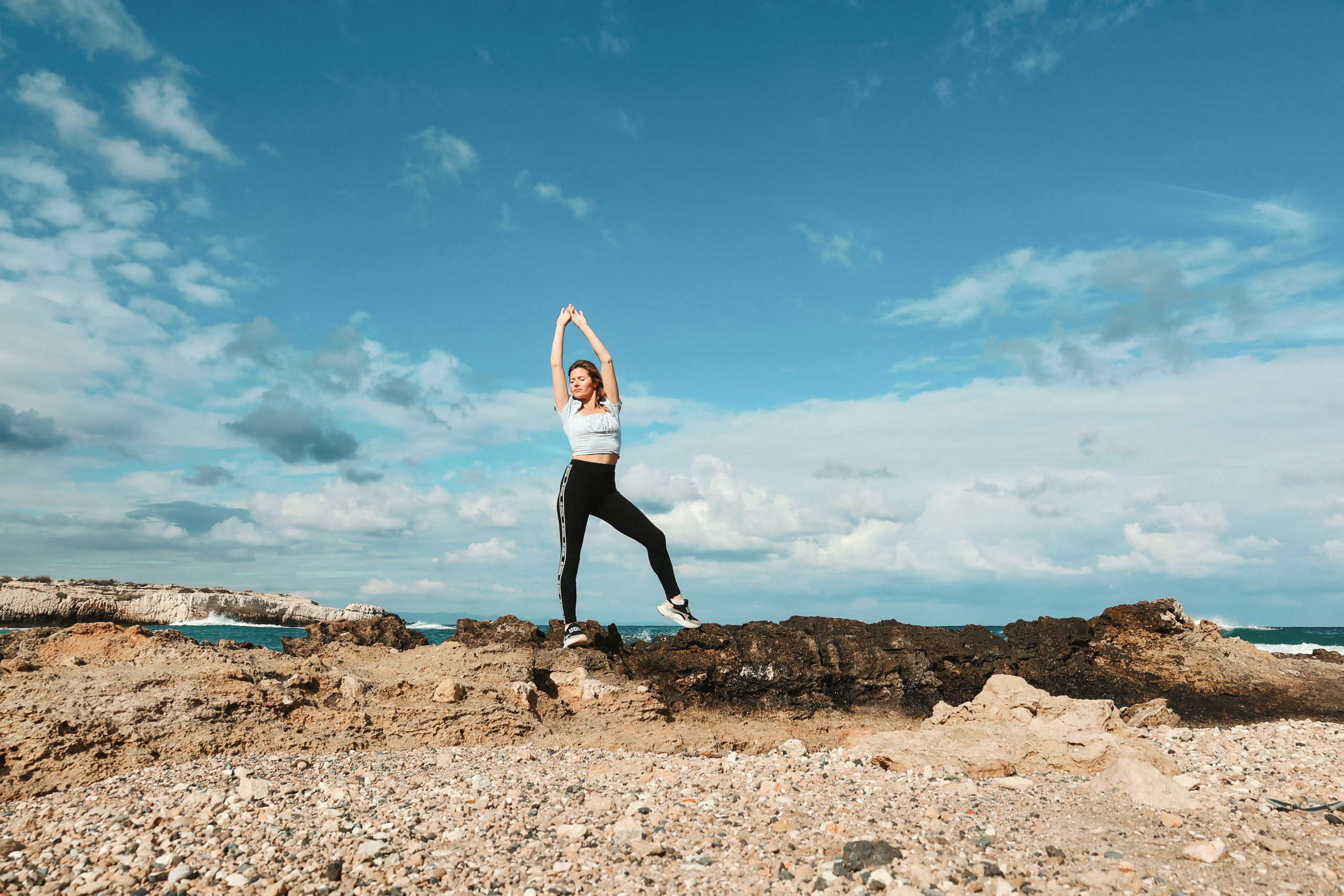 Съемка для фитнес-тренера. Январь, 2022. Cyprus Vision. Φωτογραφίες και βίντεο στην Κύπρο — Αγία Νάπα, Πρωταράς