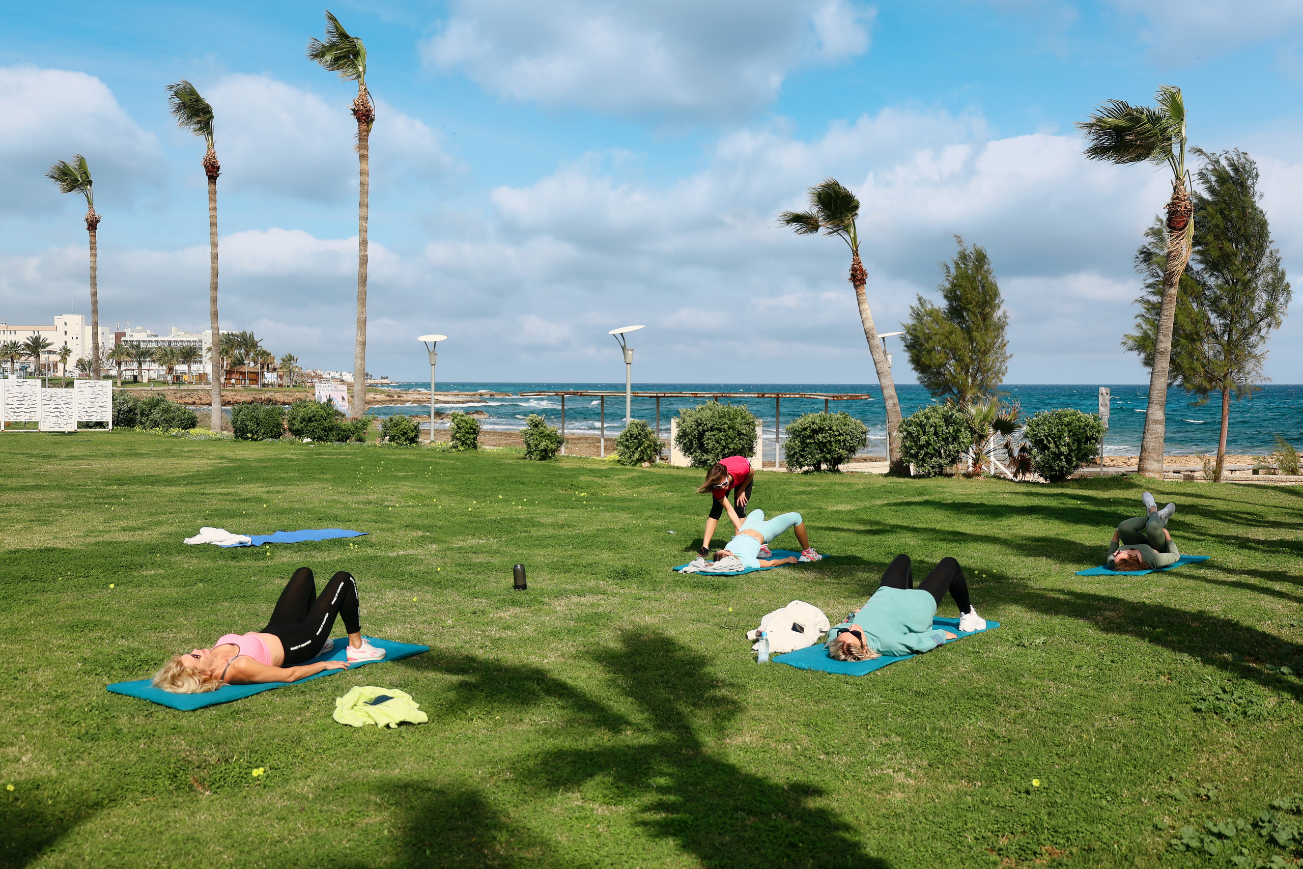 Съемка для фитнес-туров на Кипр. Февраль, 2022. Cyprus Vision. Φωτογραφίες και βίντεο στην Κύπρο — Αγία Νάπα, Πρωταράς