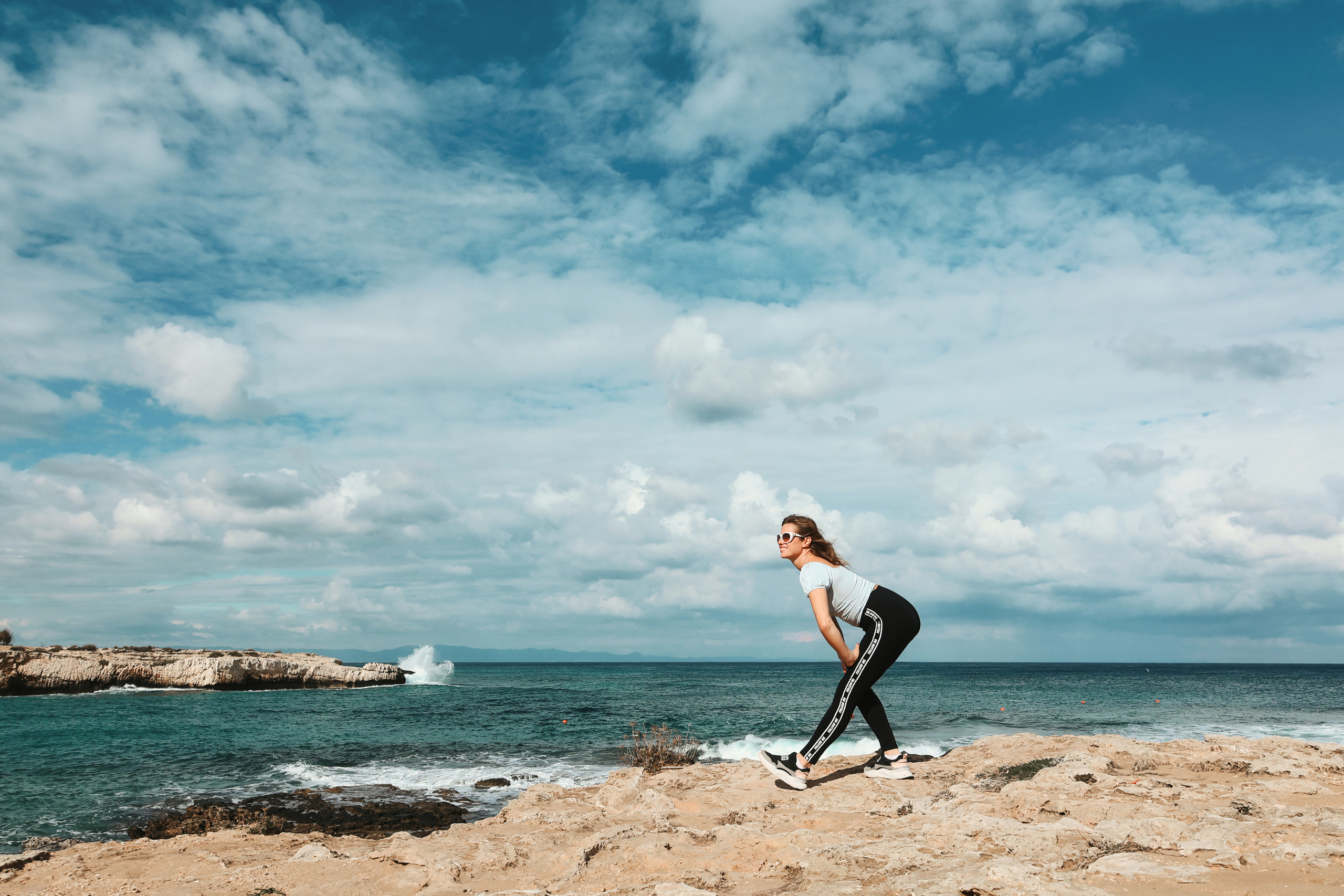 Съемка для фитнес-тренера. Январь, 2022. Cyprus Vision. Φωτογραφίες και βίντεο στην Κύπρο — Αγία Νάπα, Πρωταράς