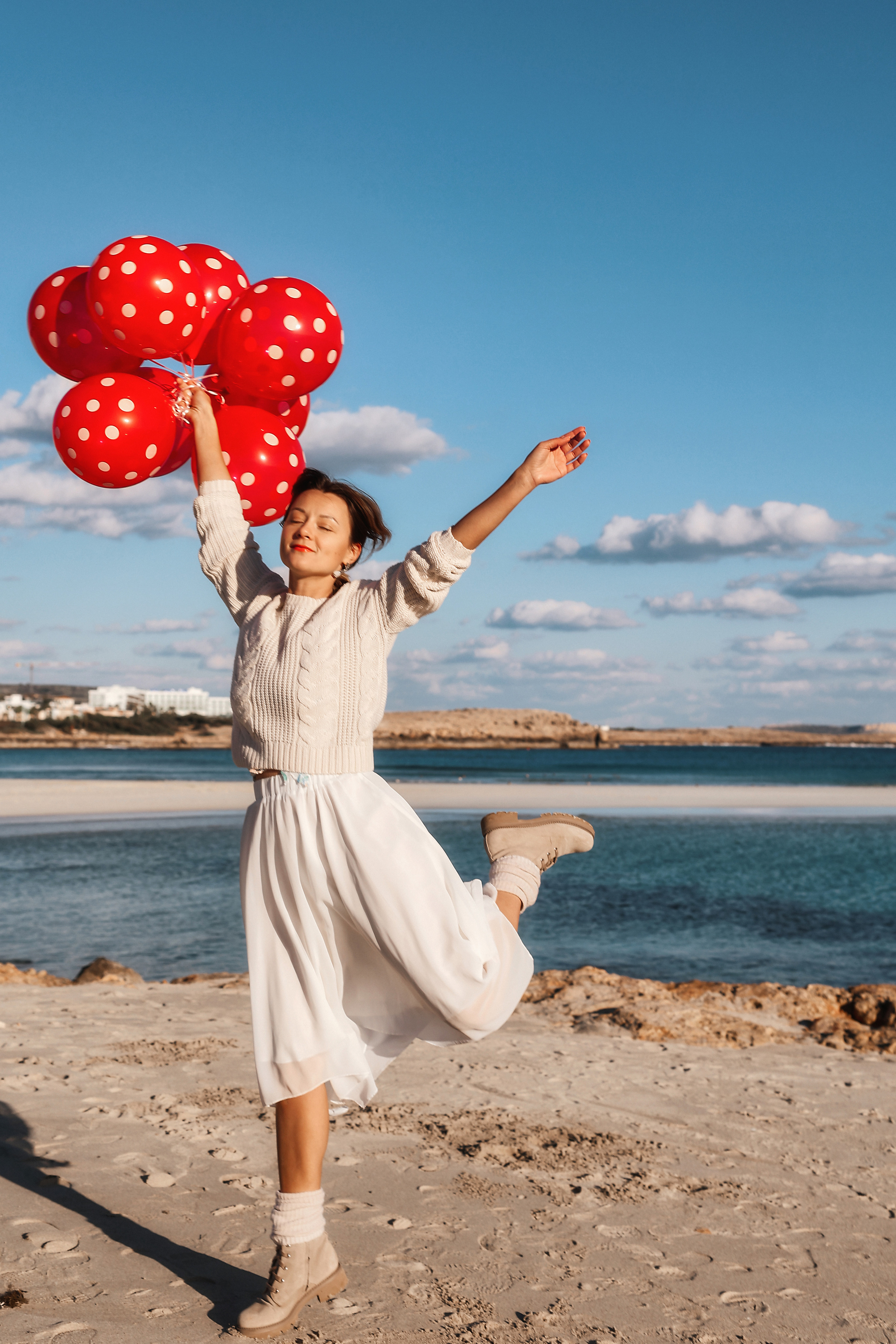 Фотосессия на Нисси Бич (Айя-Напа). Февраль, 2023. Cyprus Vision. Photos and videos in Cyprus — Ayia Napa, Protaras