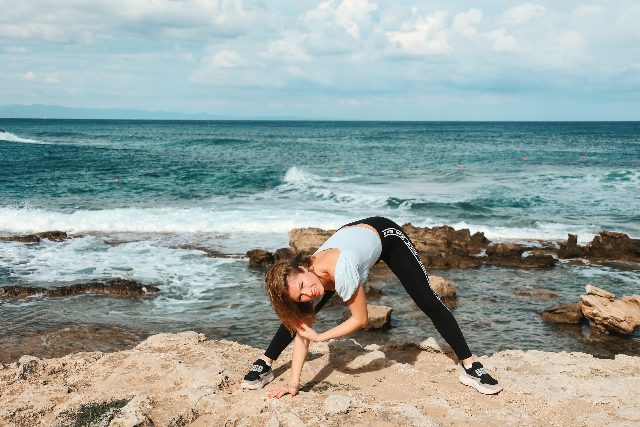 Съемка для фитнес-тренера. Январь, 2022. Cyprus Vision. Φωτογραφίες και βίντεο στην Κύπρο — Αγία Νάπα, Πρωταράς